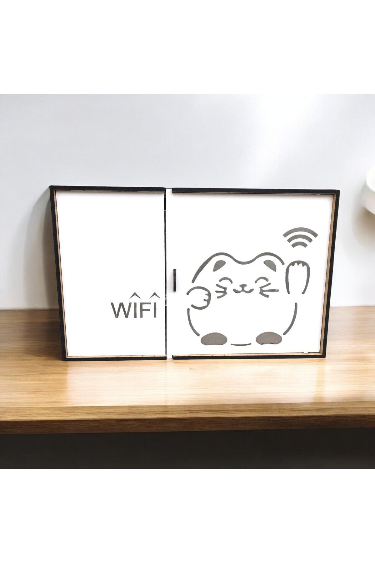 Modem Box with Cute Cat Pattern