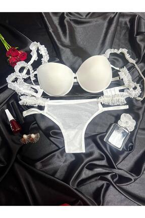 Elora Dolgulu Prenses Model Straplez Sütyen Külot Takımı - Kadın İç Çamaşırı