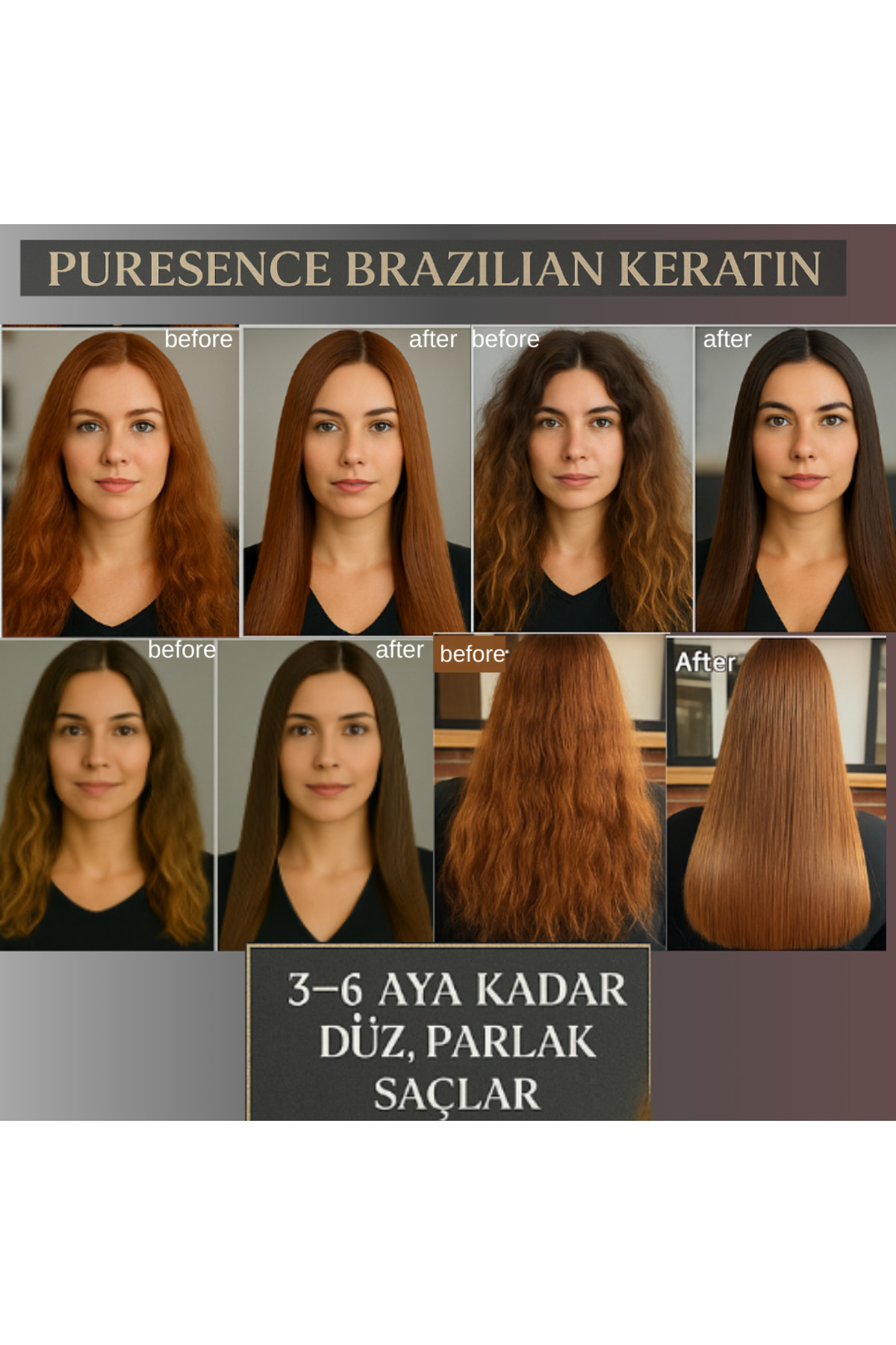 2’li Brezilya Fönü Keratini – Tuzsuz Şampuan + Düzleştirici Keratin Botox Bakım Seti 400ml. — PRS-KeratinSet-01 — تصویر 4 از 9