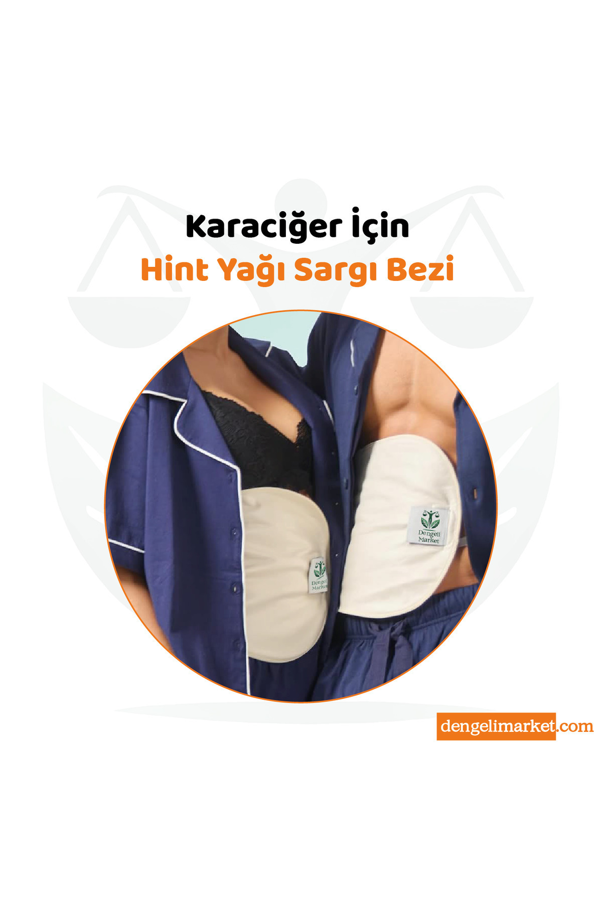 Dengeli Market Karaciğer Hint Yağı Sargı Bezi, % 100 Pamuk, Sızdırmaz, Tekrar kullanılabilir