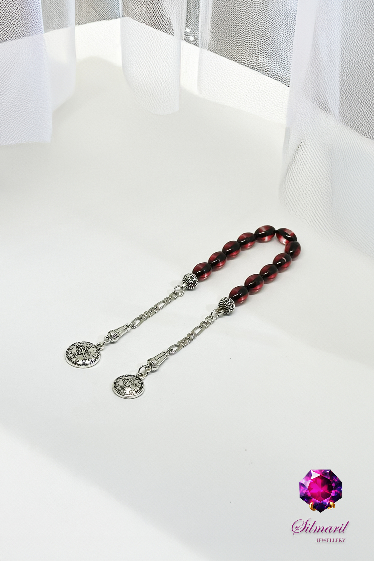 Sürmeli Kehribar Tespih Koleksiyonu - Mavi & Kırmızı - Tekli, Zaza ve Set Modelleri - Modern Şık — Silmaril Store