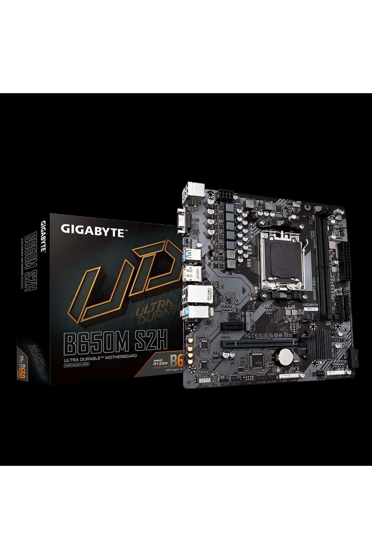 Gigabyte-B650M S2H 6400Mhz(Oc) Ddr5 Socket Am5 M.2 HDMI Dp D-Sub Matx Motherboard 1