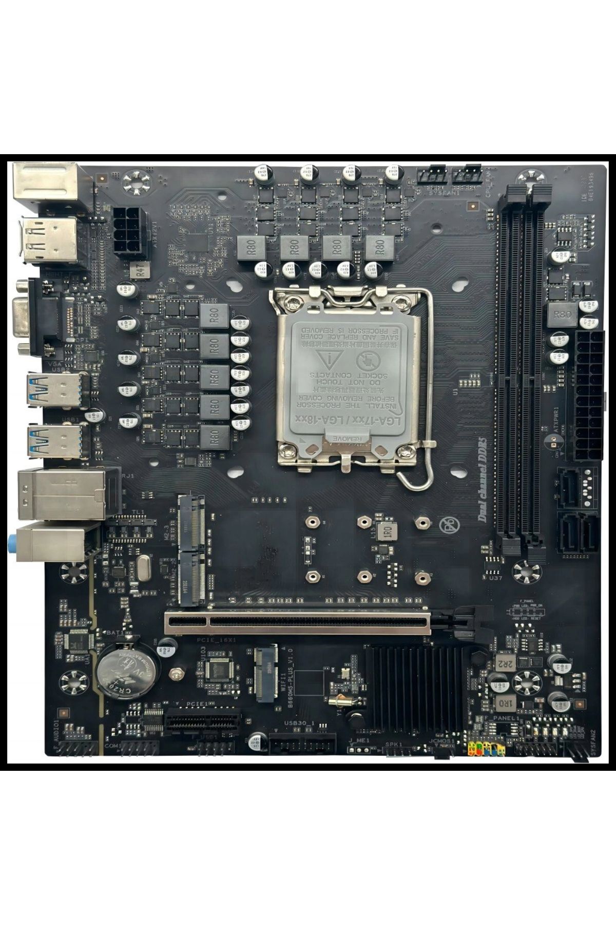 arktek-Alpha Force, Ak-B760M Eg, 2Xddr5, 2X M.2, D-Sub, Hdmi, Dp, 12-13.14.Generation, Lga1700 Socket, Main 2