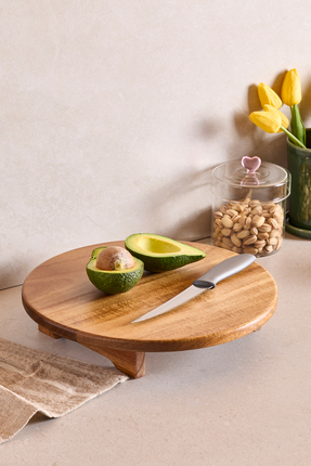 Perotti Akasya Yuvarlak Ayaklı Doğrama Tahtası 30 cm