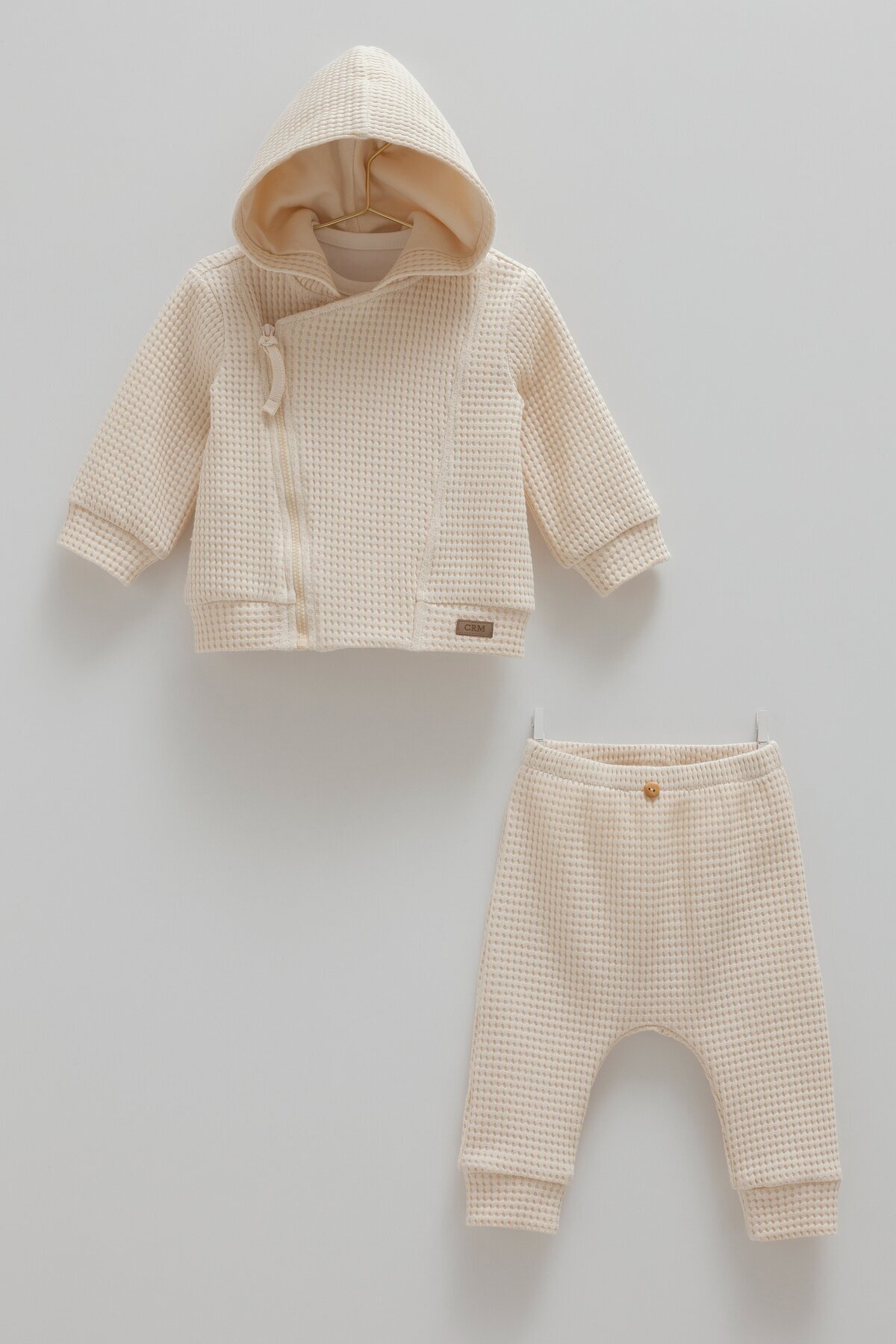 Caramell-03-18 Month Size Range Teddy Triple Set - Ecru 1