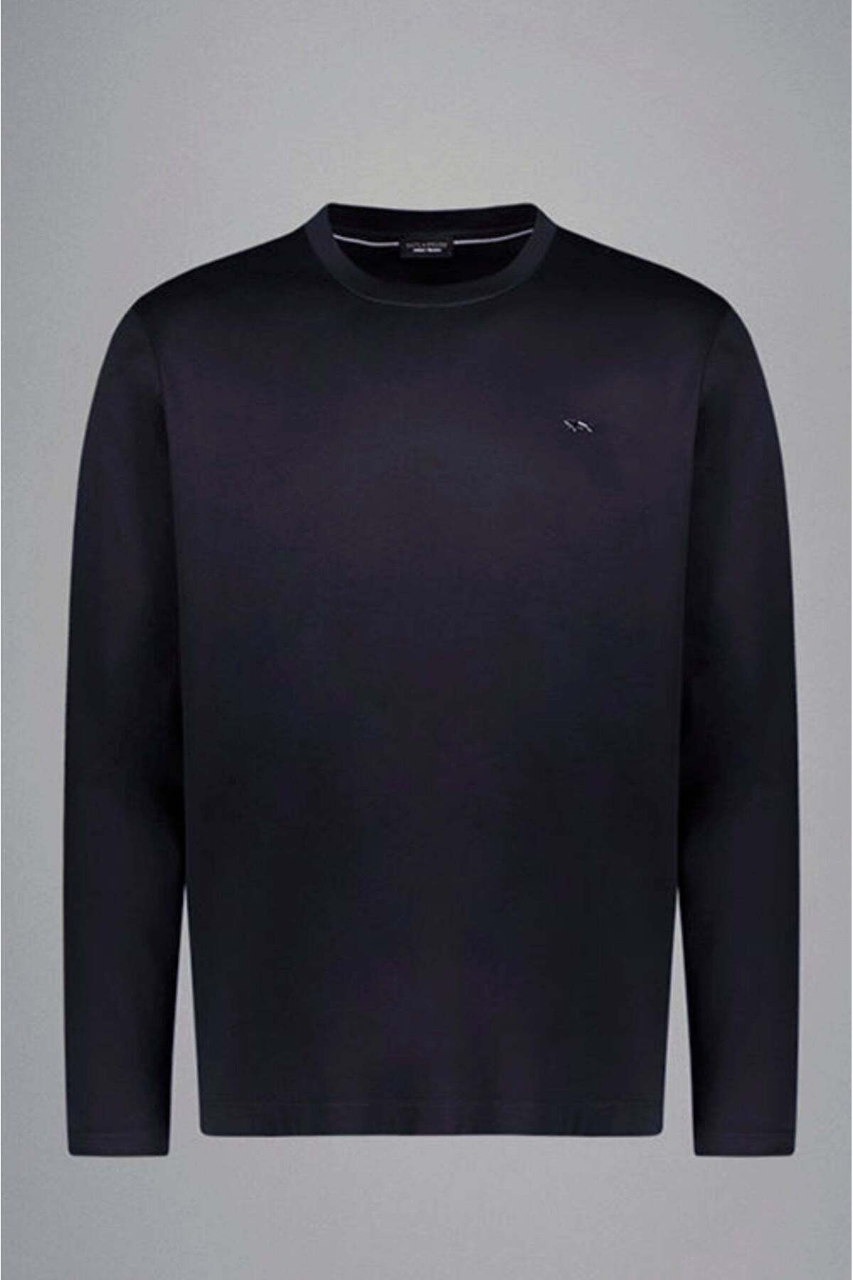 پال اند شارک تی‌شرت آستین بلند مردانه طرح اسلیم فیت نخی سرمه‌ای-نقره‌ای کد ۱۵۳۱۱۶۱۱-۵۰F