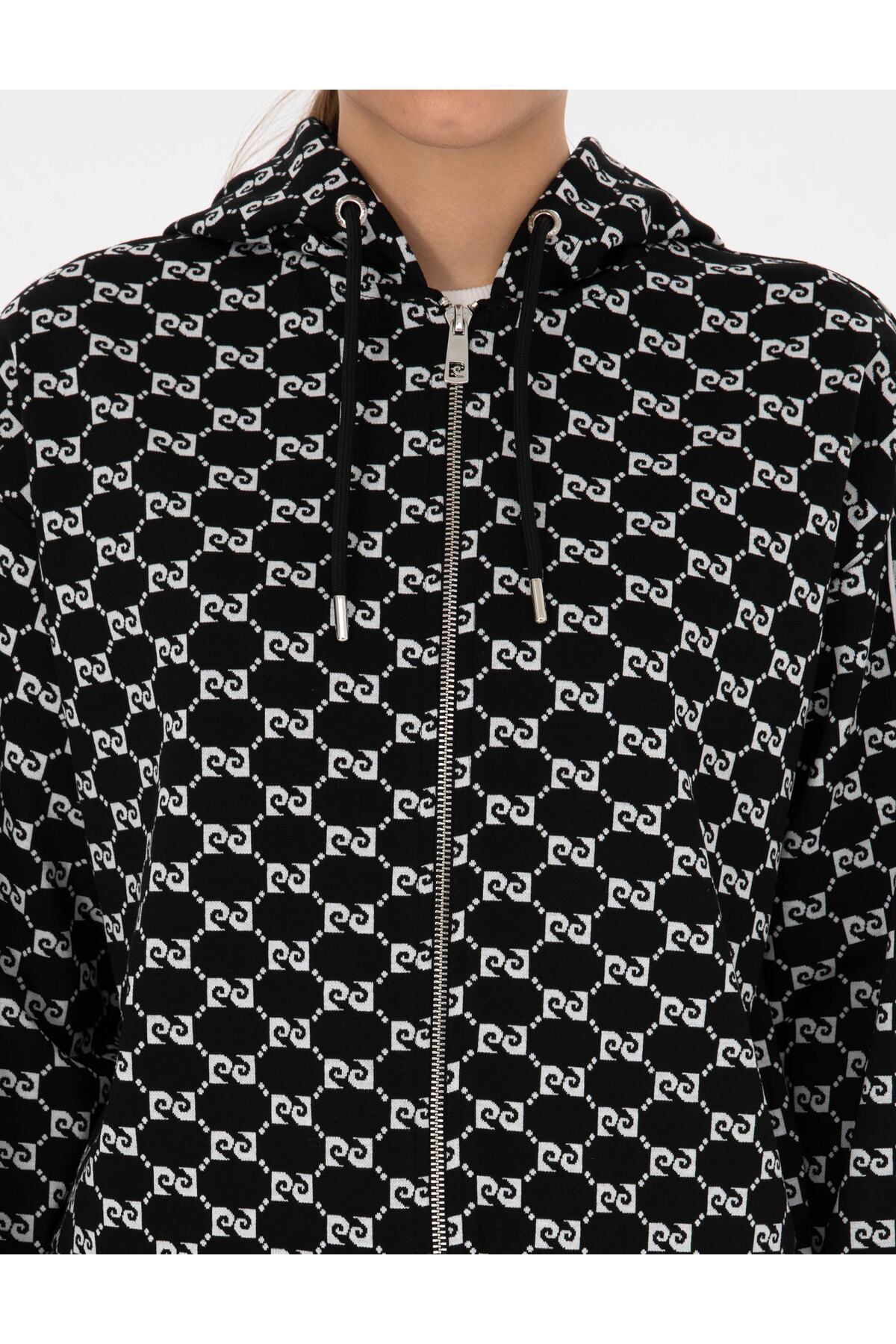 Pierre Cardin  Siyah Comfort Fit Fermuarlı Sweatshirt 50309116-VR046 - Görsel 6