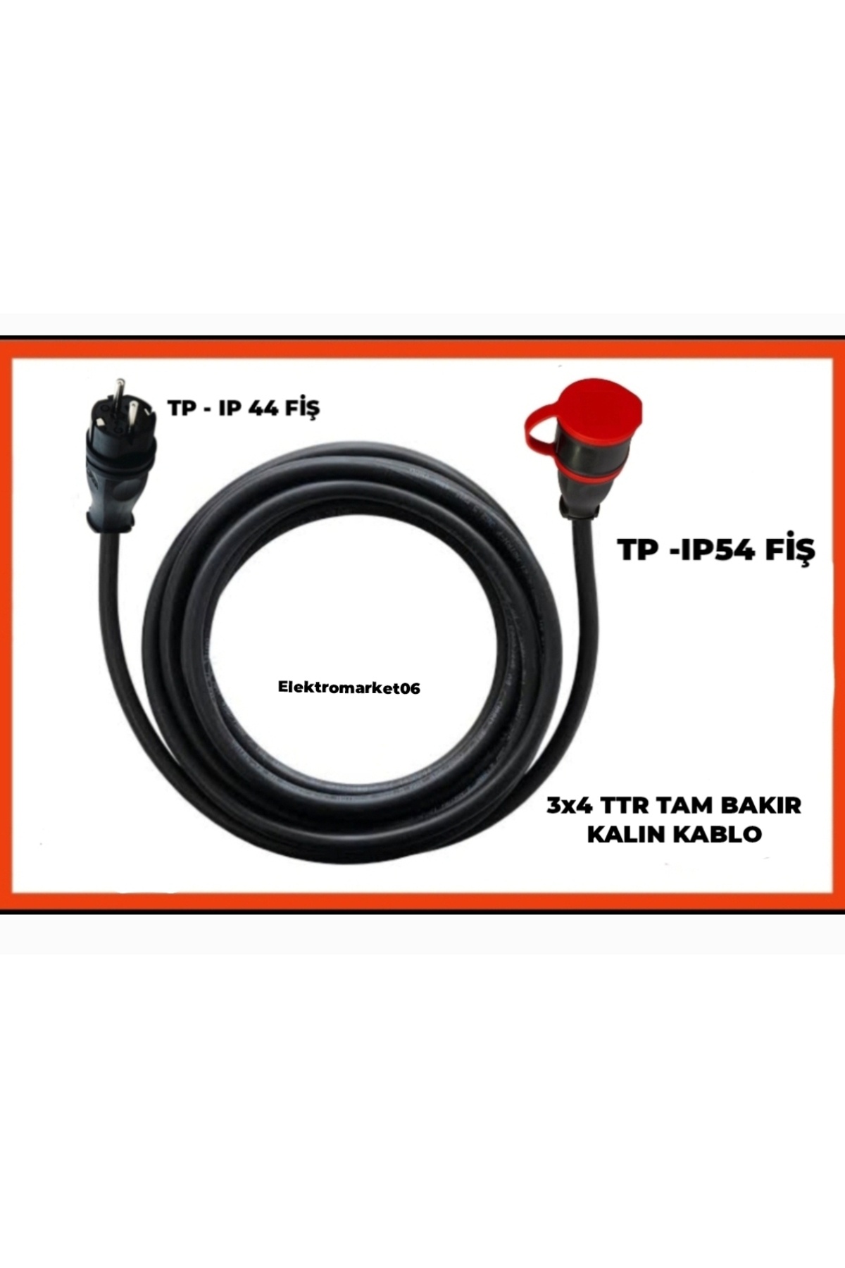 öznur kablo ÖZNUR Kablo Araç Şarjı Uyumlu 45 METRE (3x4 Ttr Tam Bakır) ÇOCUK KORUMALI Uzatma Seyyar