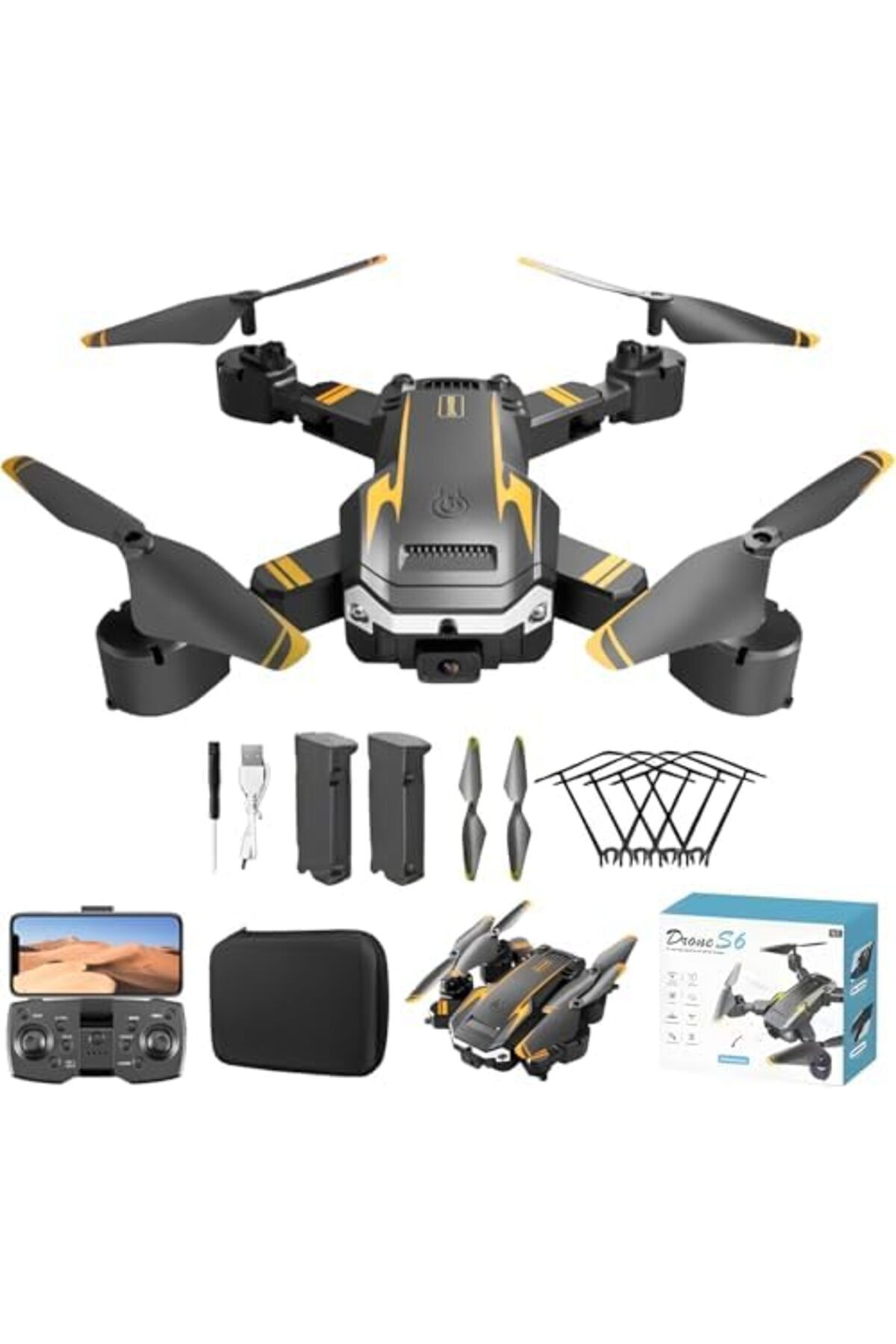 Generic-Drone with Camera, 1080p HD FPV Foldable Remote Control Drone, 360° Flips, Altitude Hold, One-Key T 3