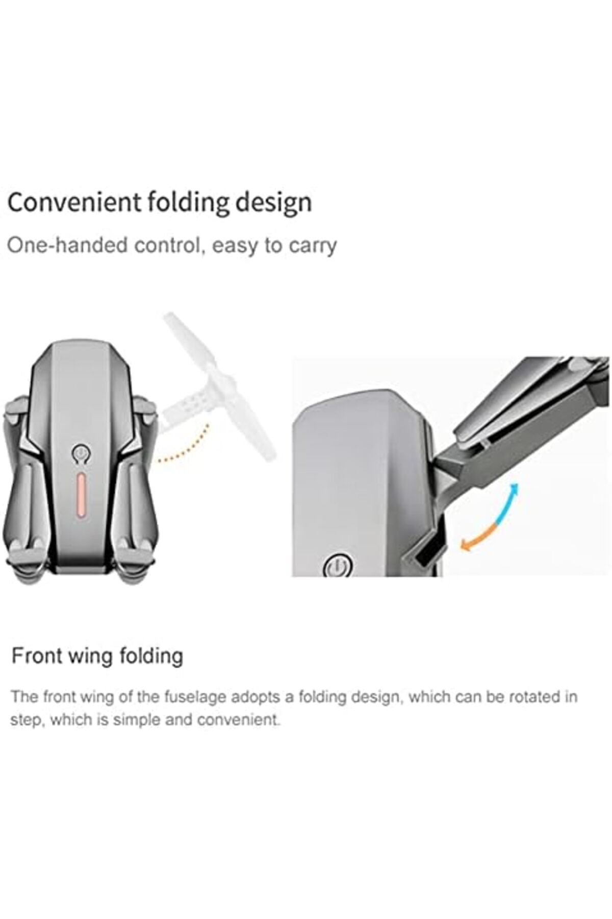 Generic-E88 Pro Drone 4k With High Definition Camera WiFi Foldable Drone 2.4G 6 Axis RC Altitude Hold - Gray 4