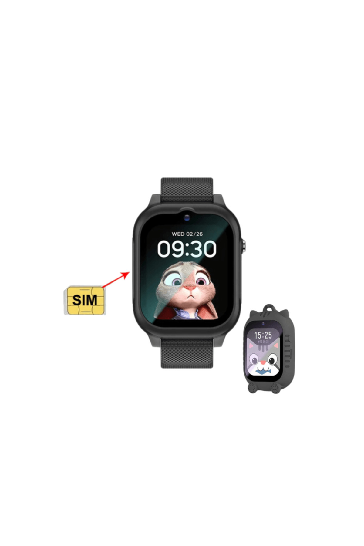 gitech-Smartwatch for Kids with SIM Card, GPS, Camera, Video Voice Call, Spy Mode, SOS Button, K10 1