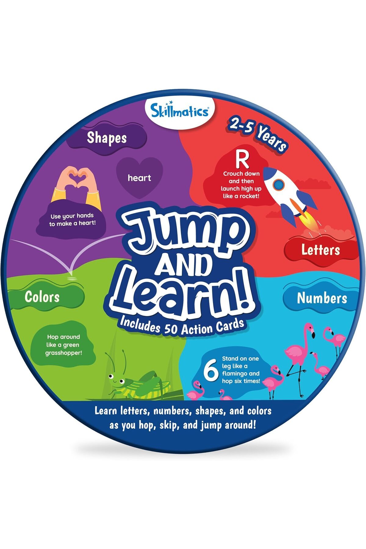 Skillmatics-Flash Cards for Toddlers - Jump & Learn Letters, Numbers, Shapes & Colours, Preschool Le 1