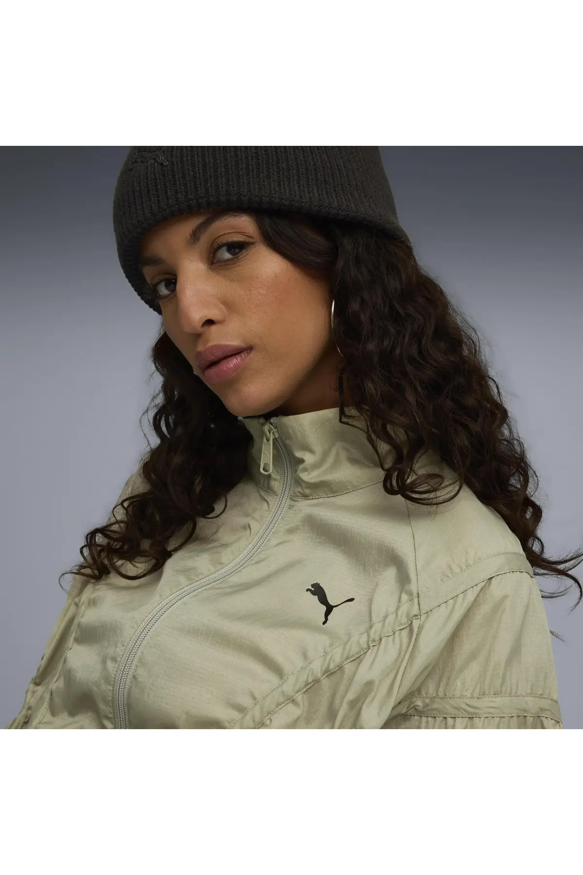 Puma  DARE TO Jacket Haki Kadın Fermuarlı Ceket - Görsel 3
