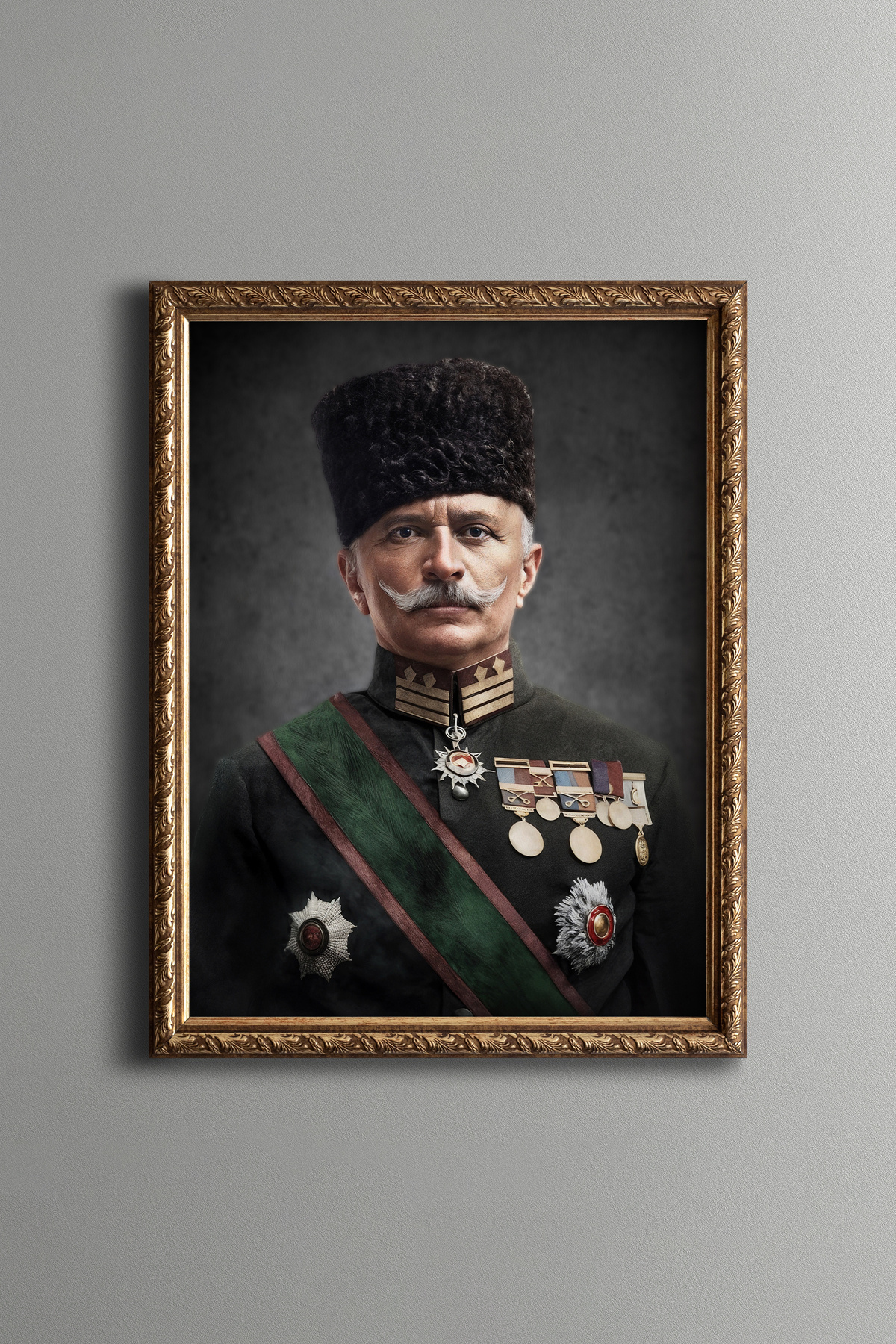 Fahrettin Pasha - Vintage Patterned Frame