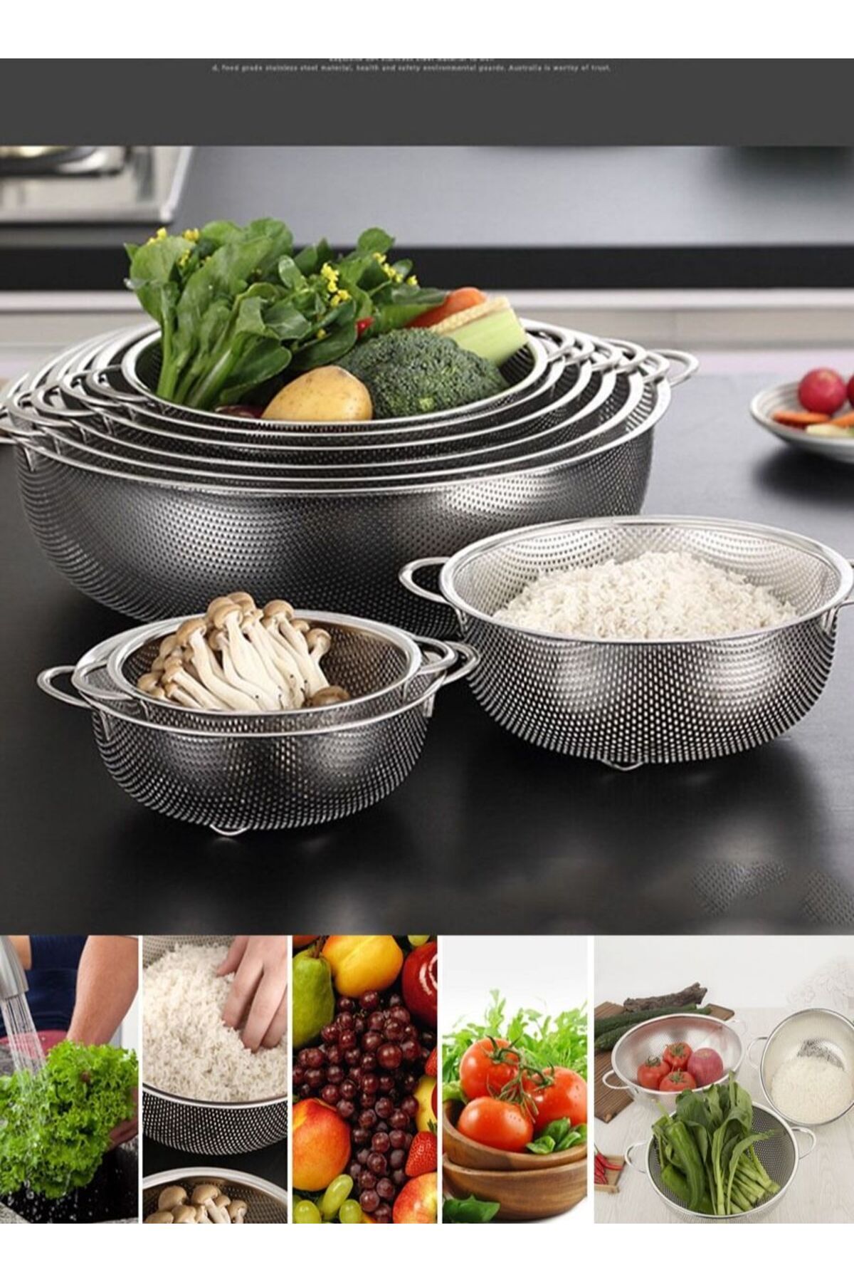 co arma-A set of 6 strainers of different sizes 1