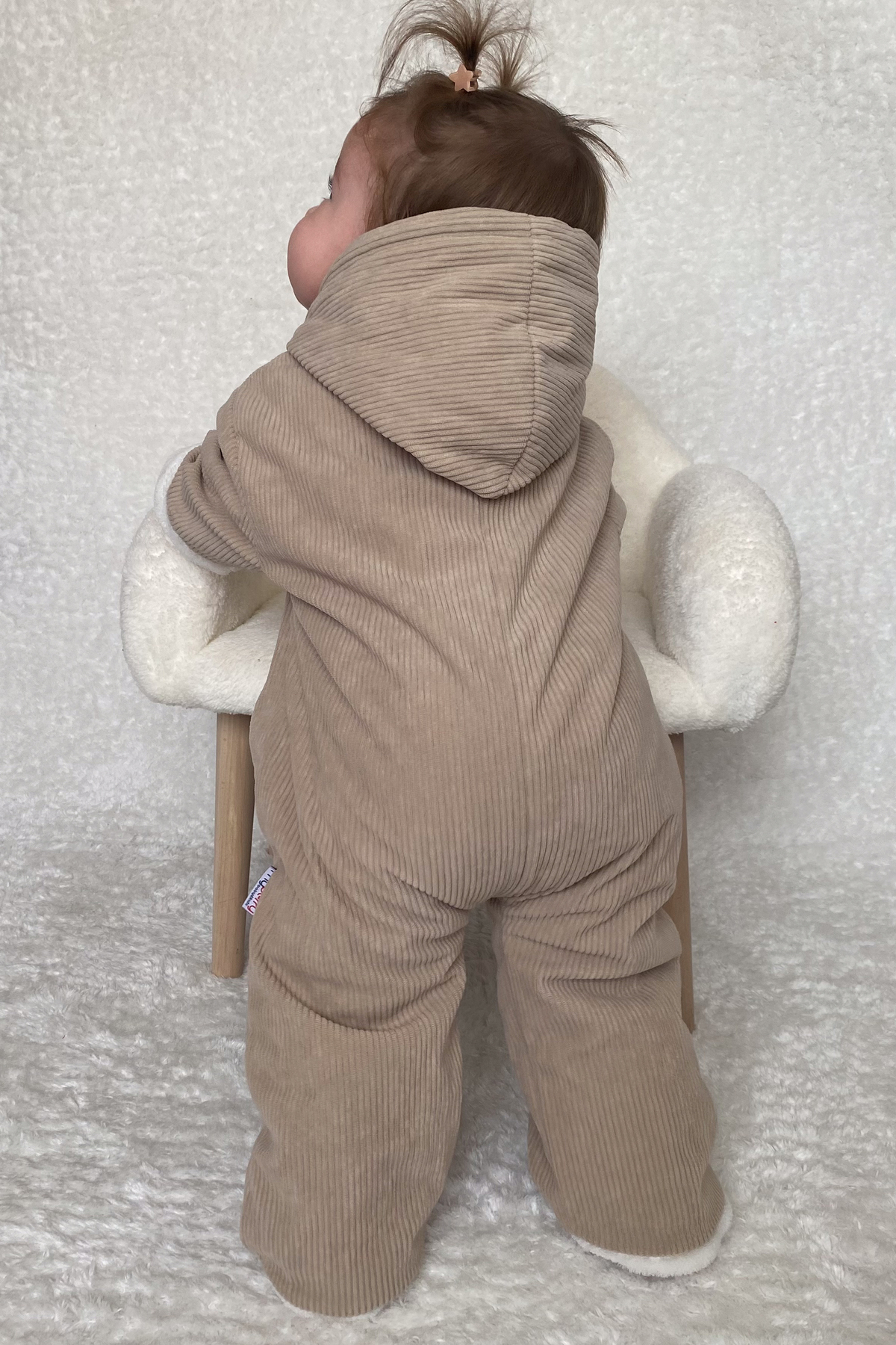 Baby Animals Kız Erkek Unisex Mevsimlik Çift Kat Kadife Ultrasoft Şapkalı Bebek Çocuk Uyku Tulumu Astronot Tulum fotoğrafı 7 (önizleme)