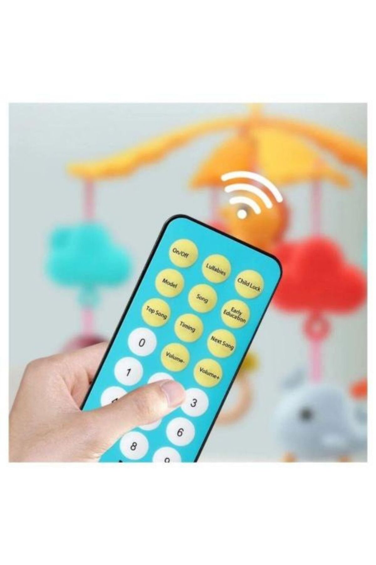 Baby Kumandalı Projeksiyonlu Dönence – Işıklı, Müzikli, Pilli, Beşik Üstü Oyuncak (54×9,5 cm) fotoğrafı 3 (önizleme)