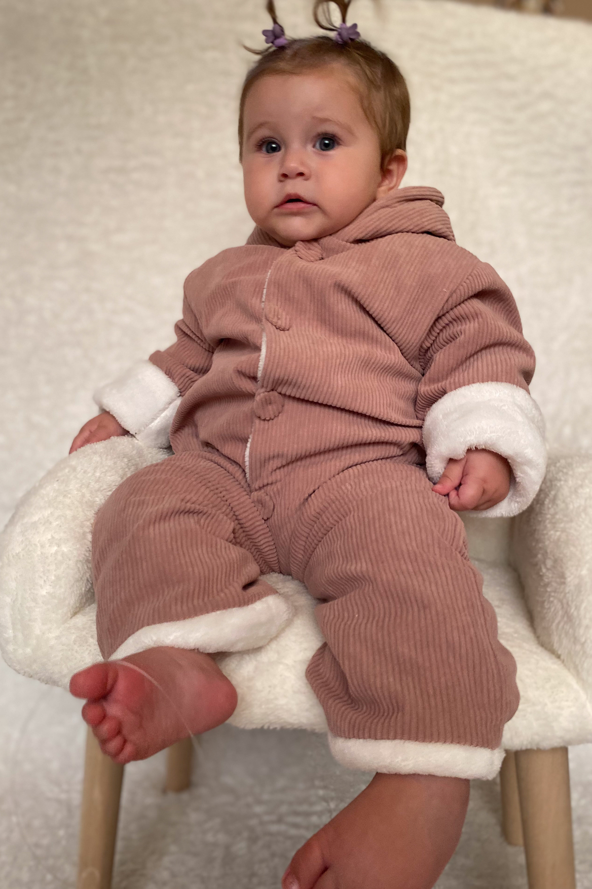 Baby Animals Kız Erkek Unisex Mevsimlik Çift Kat Kadife Ultrasoft Şapkalı Bebek Çocuk Uyku Tulumu Astronot Tulum fotoğrafı 2 (önizleme)