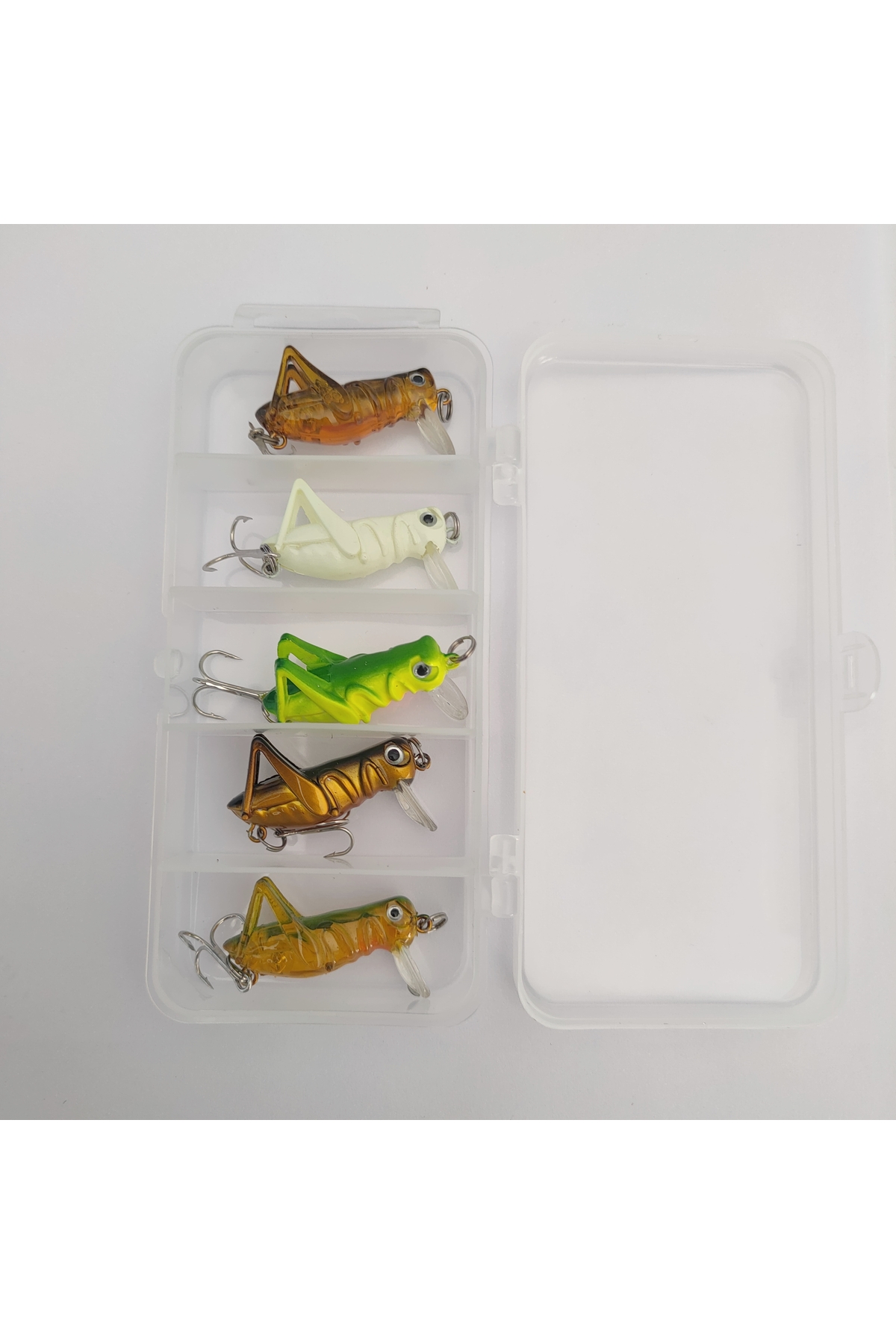 çekirge , maket çekirge, (5li maket çekirge 4 cm 3 gram saklama kutusu ile )