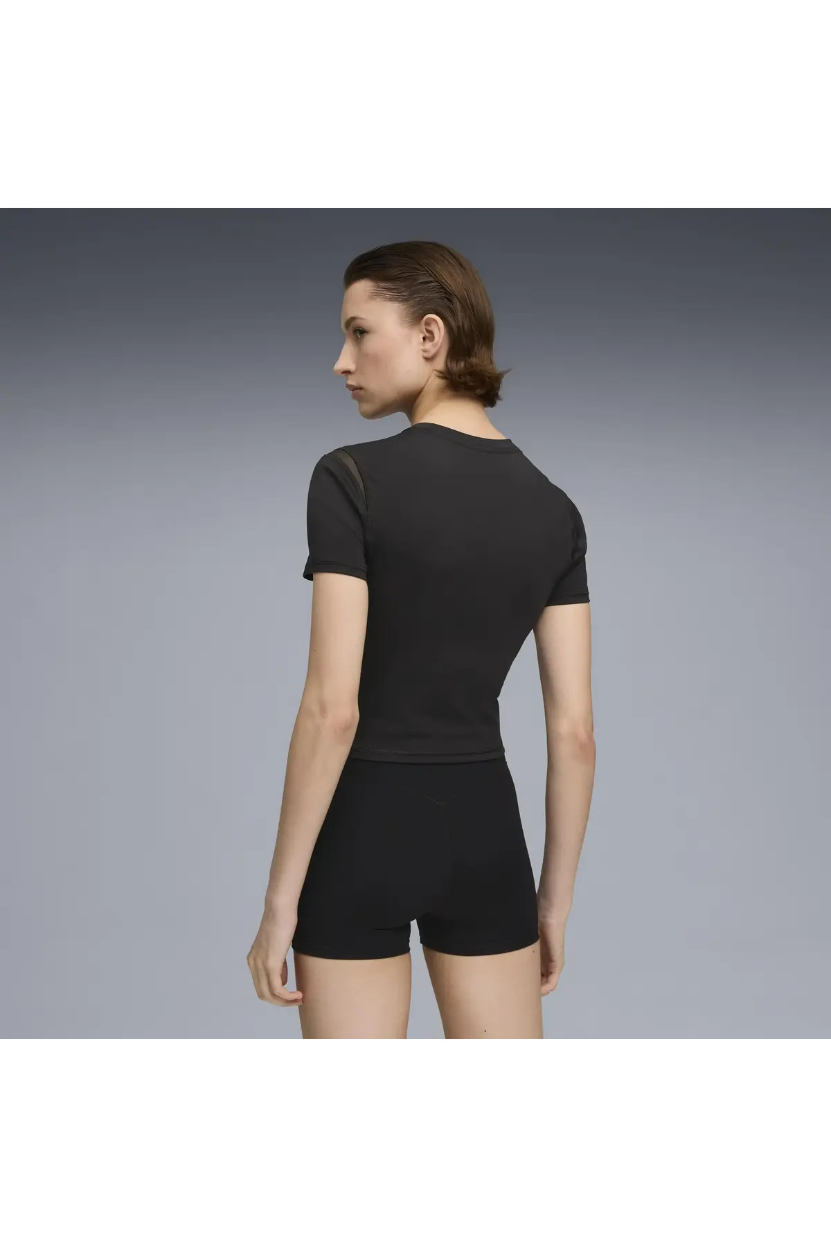 Puma W SHAPE BABY TEE Siyah Kadın Crop görsel 2