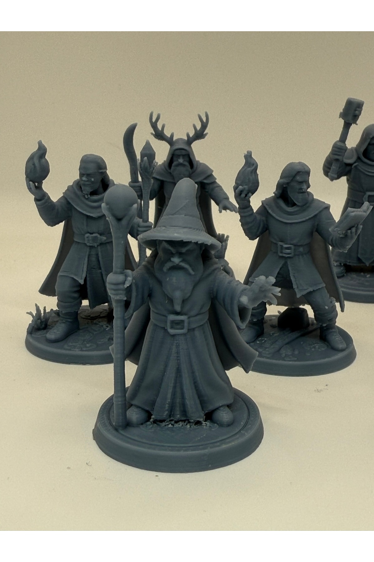 Set di 7 figure di eroi maghi: mini gioco da tavolo stampato in 3D e statuetta da collezione (5 cm)