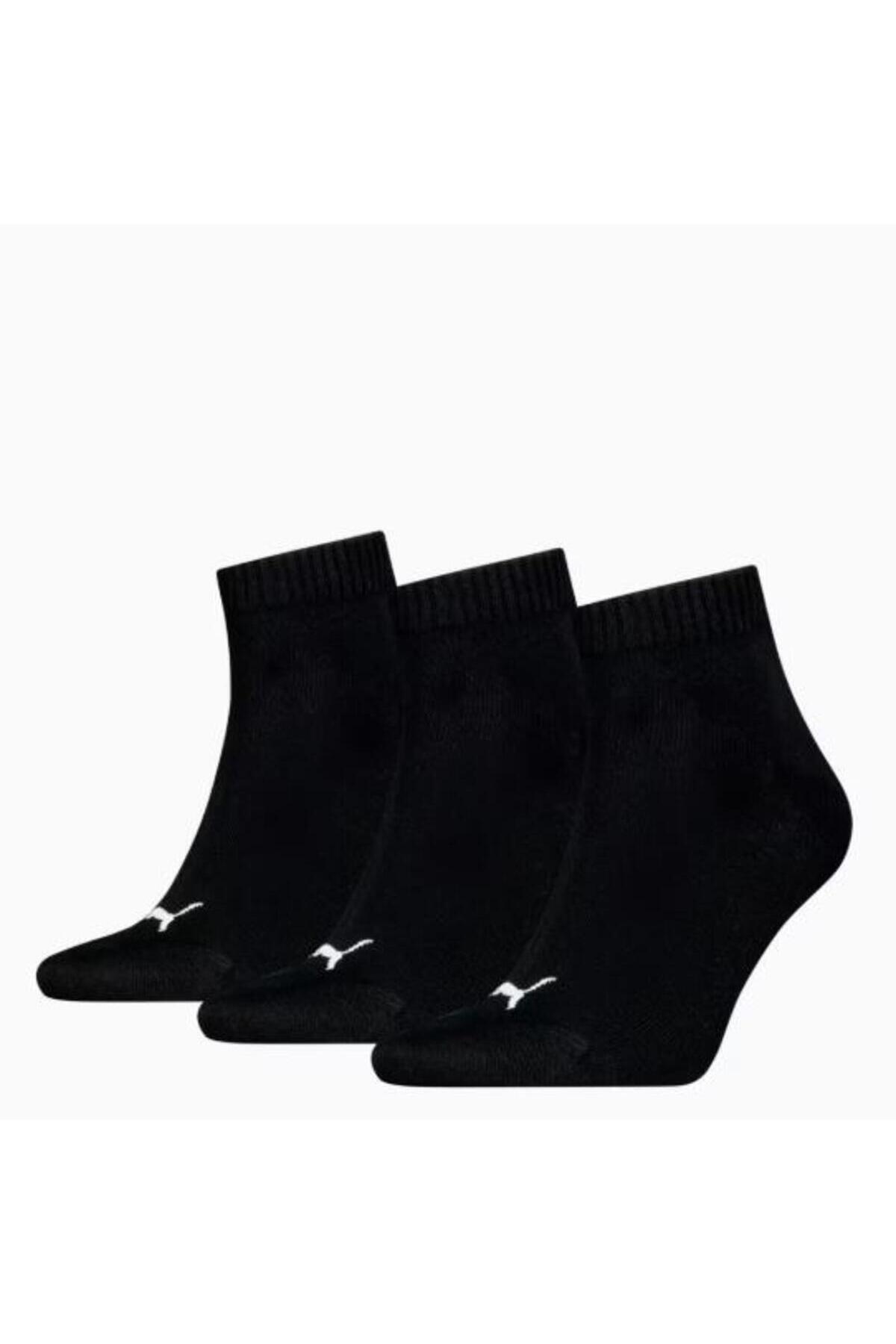 پوما جوراب‌های مشکی یونیسکس سه‌تایی ساده یونیسکس کوارتر