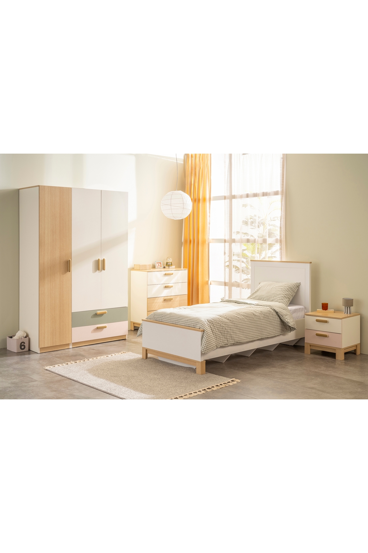 Vivense MOKİDO ÇEKMECELİ GARDIROP, 3 KAPAKLI, MEŞE AYTAŞI fotoğrafı 6 (önizleme)