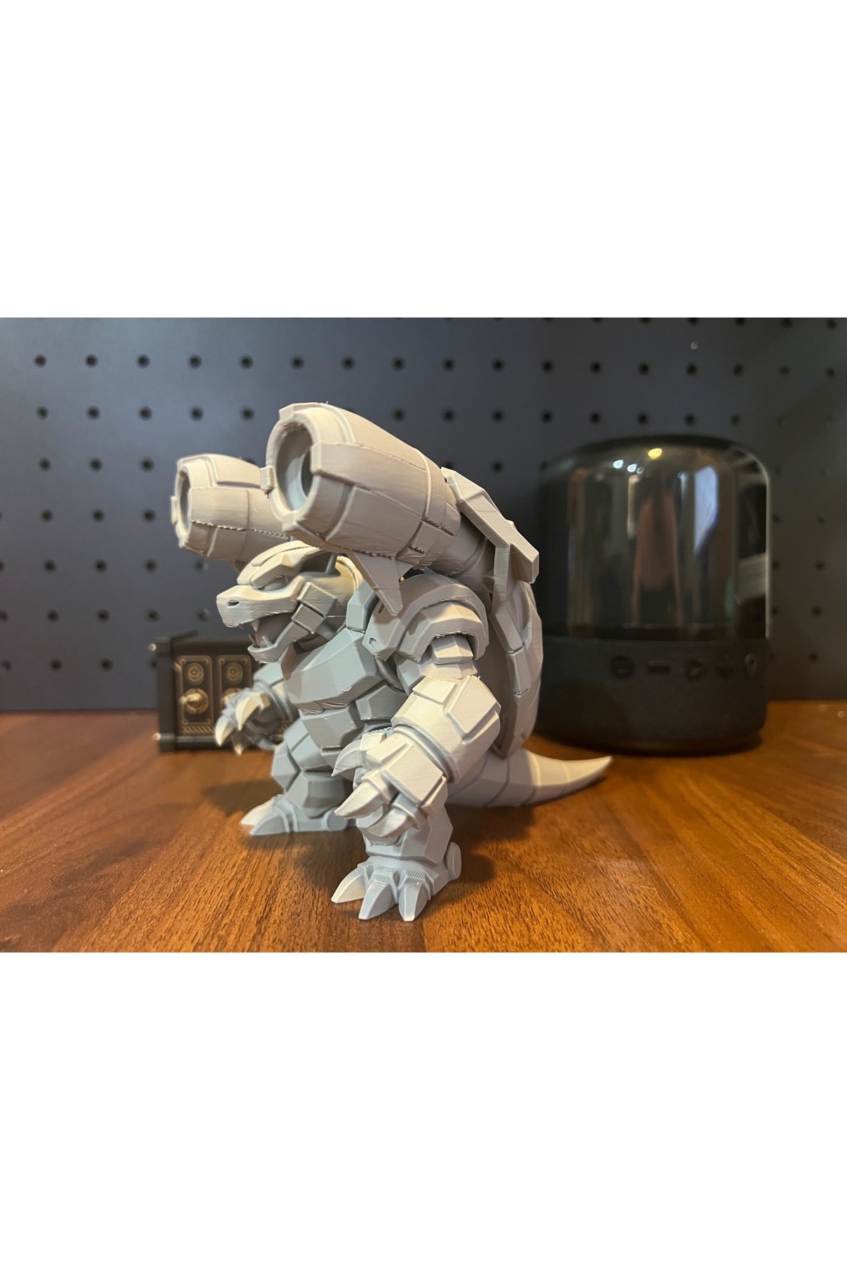 Mecha-Blastoise-Statue – macht- und erbefreundlicher Mini-Dekorationstisch (16 x 12 cm)