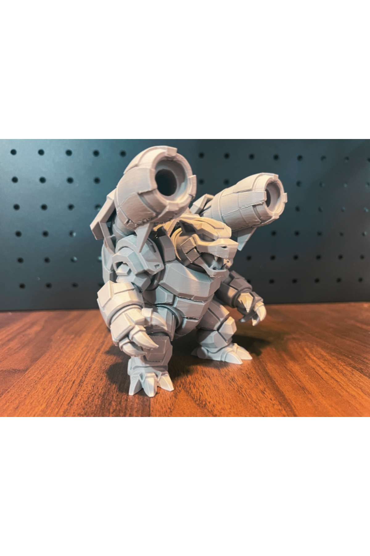 Mecha-Blastoise-Statue – macht- und erbefreundlicher Mini-Dekorationstisch (16 x 12 cm)