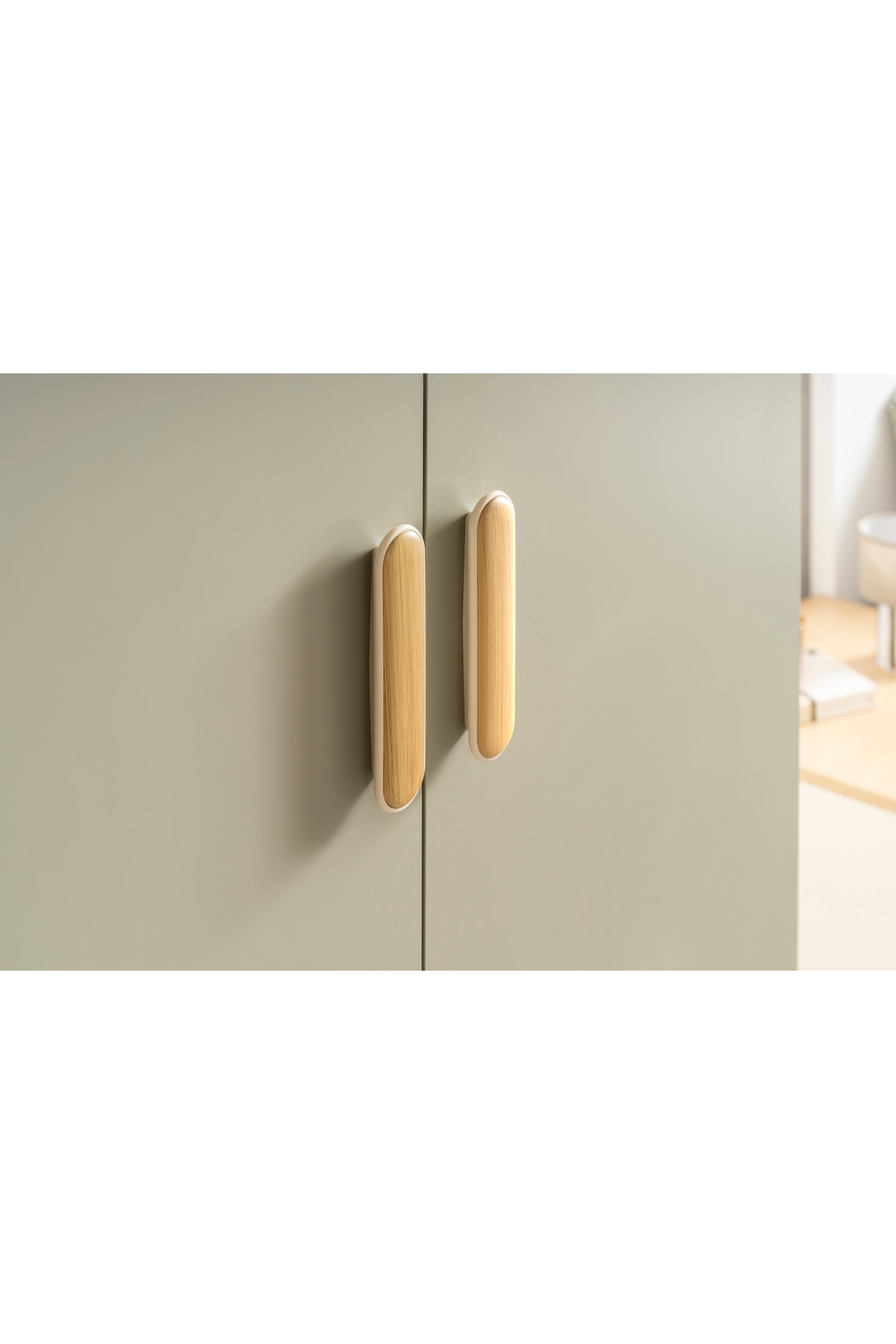 Vivense MOKİDO ÇEKMECELİ GARDIROP, 3 KAPAKLI, PEMBE YEŞİL fotoğrafı 3 (önizleme)