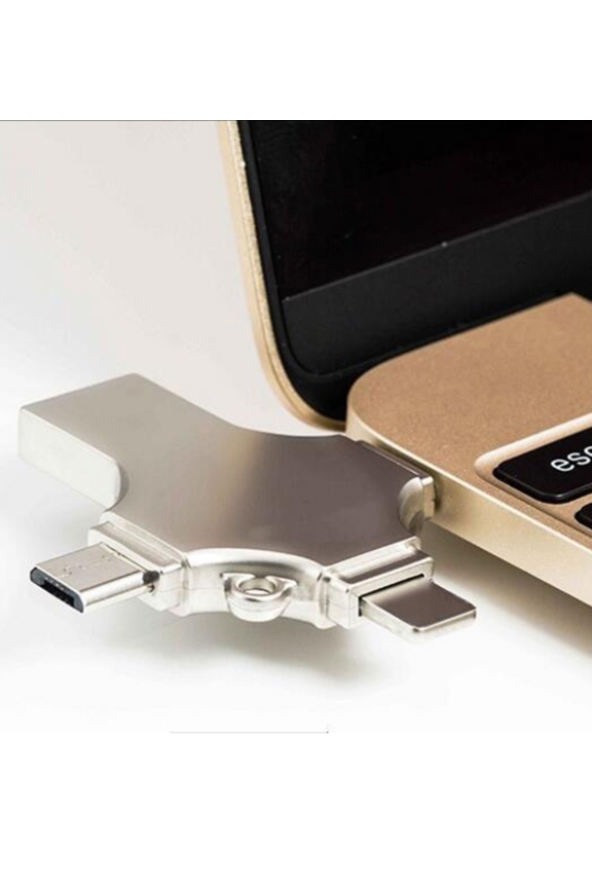 gaman-128 Gb Metal Flash Memory - Android Phone, Tablet, Computer, Apple, MacBook Compatible Flash Memory 4