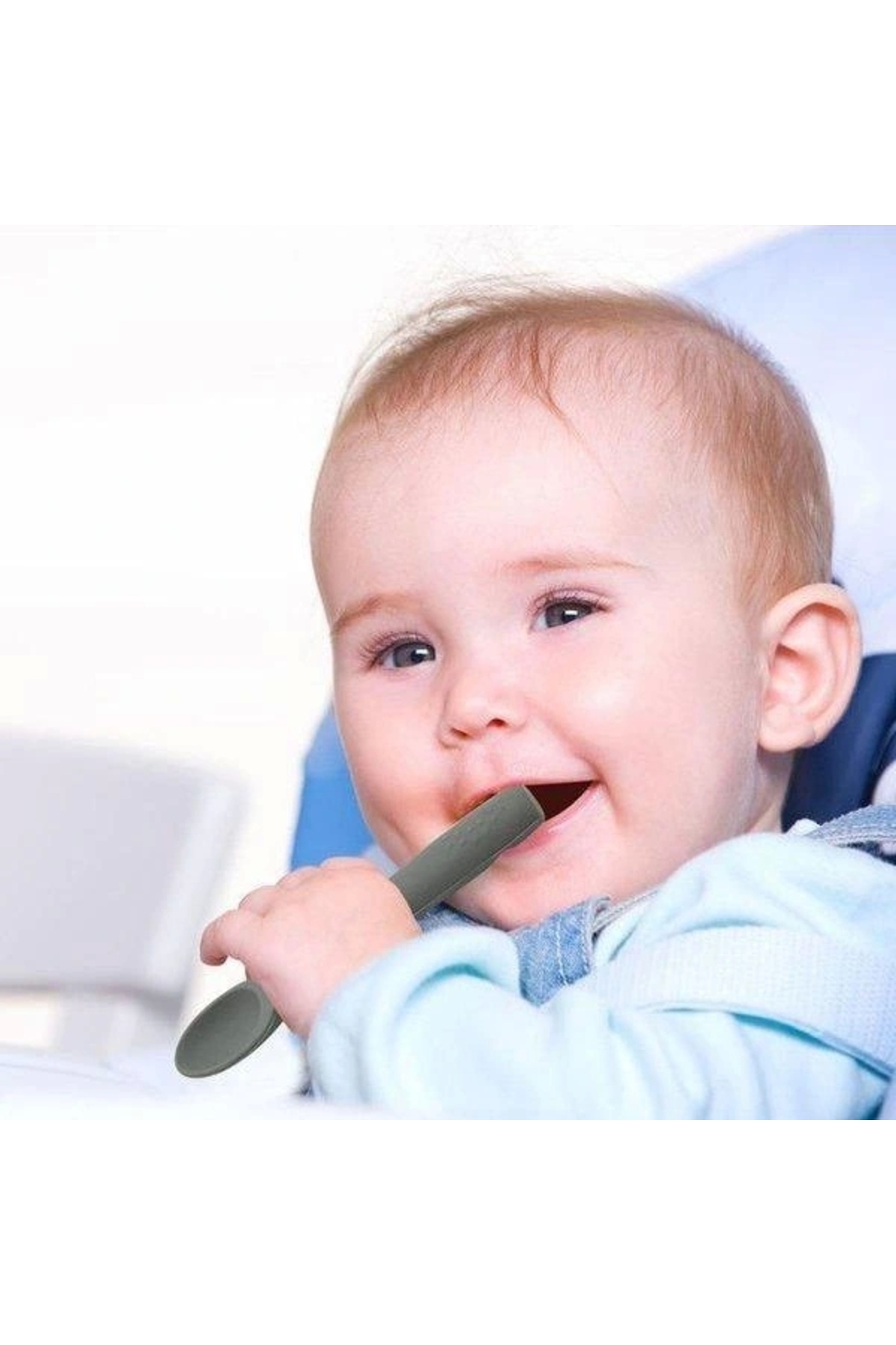 Babyjem Yumuşak Uçlu Silikon Kaşık Gri fotoğrafı 7 (önizleme)