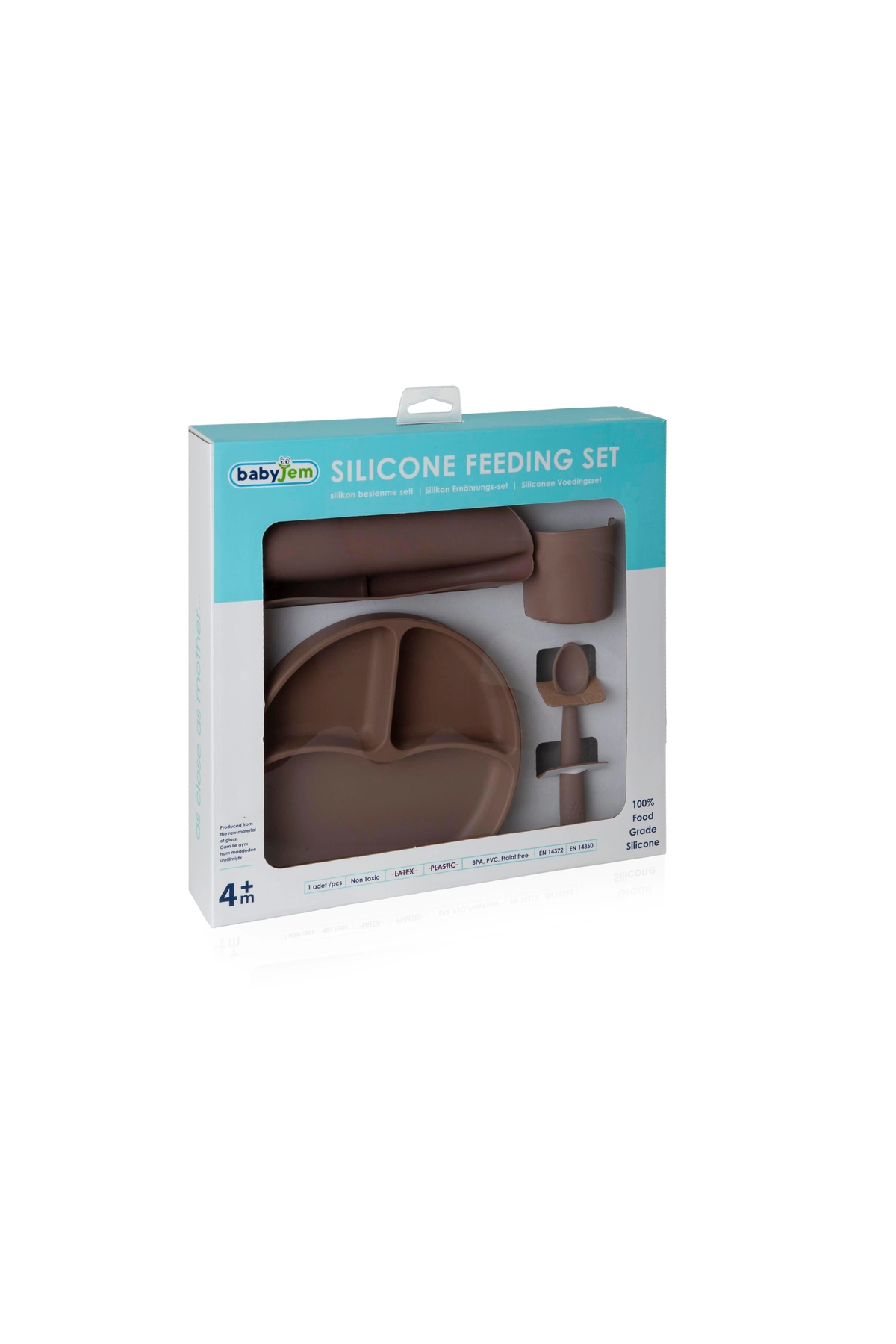 Babyjem Silikon Beslenme Seti Latte fotoğrafı 7 (önizleme)