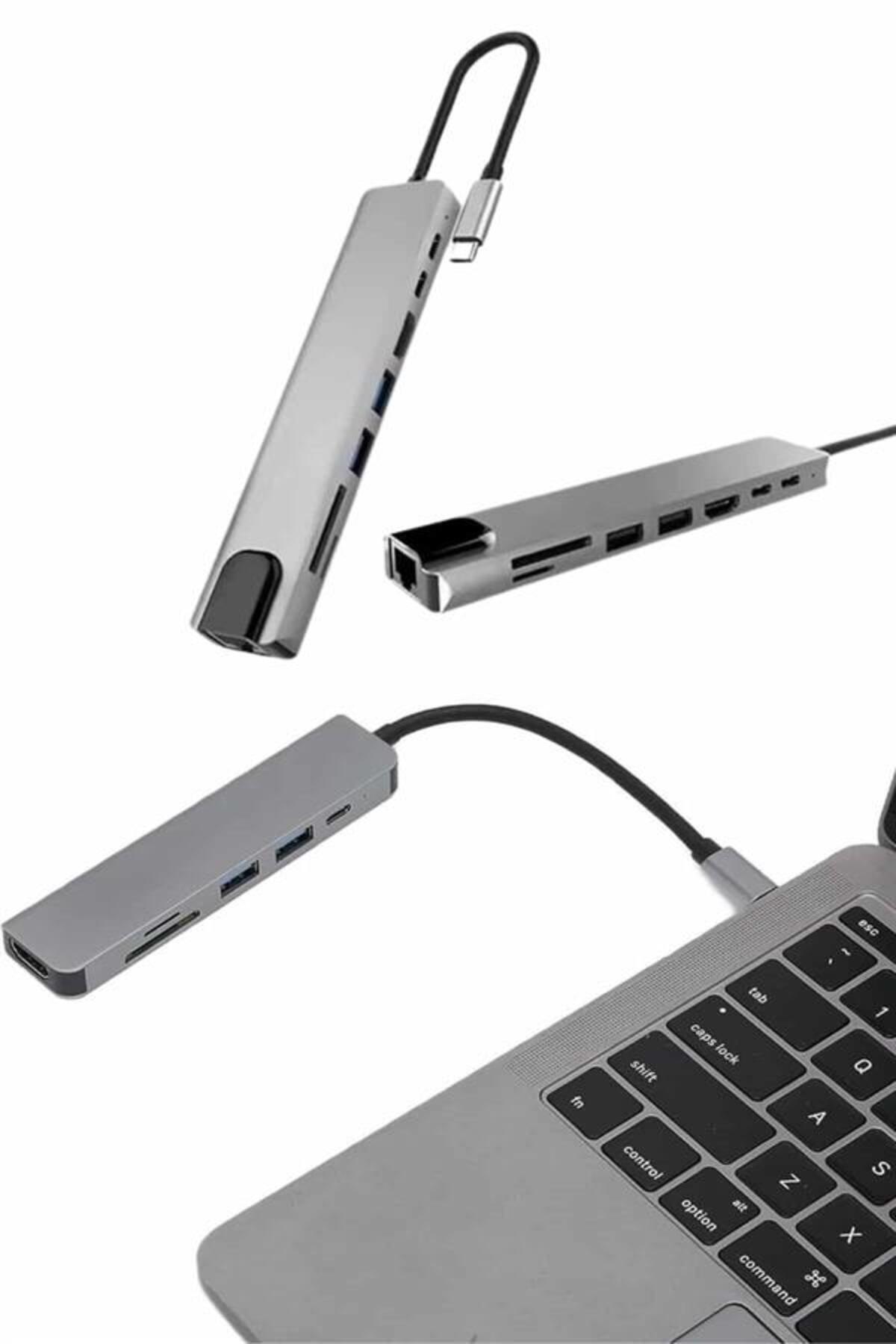 Ronanna Çevirici Dönüştürücü Adaptör Macbook 3 In 1 Type-C To Hdmı USB 3.0