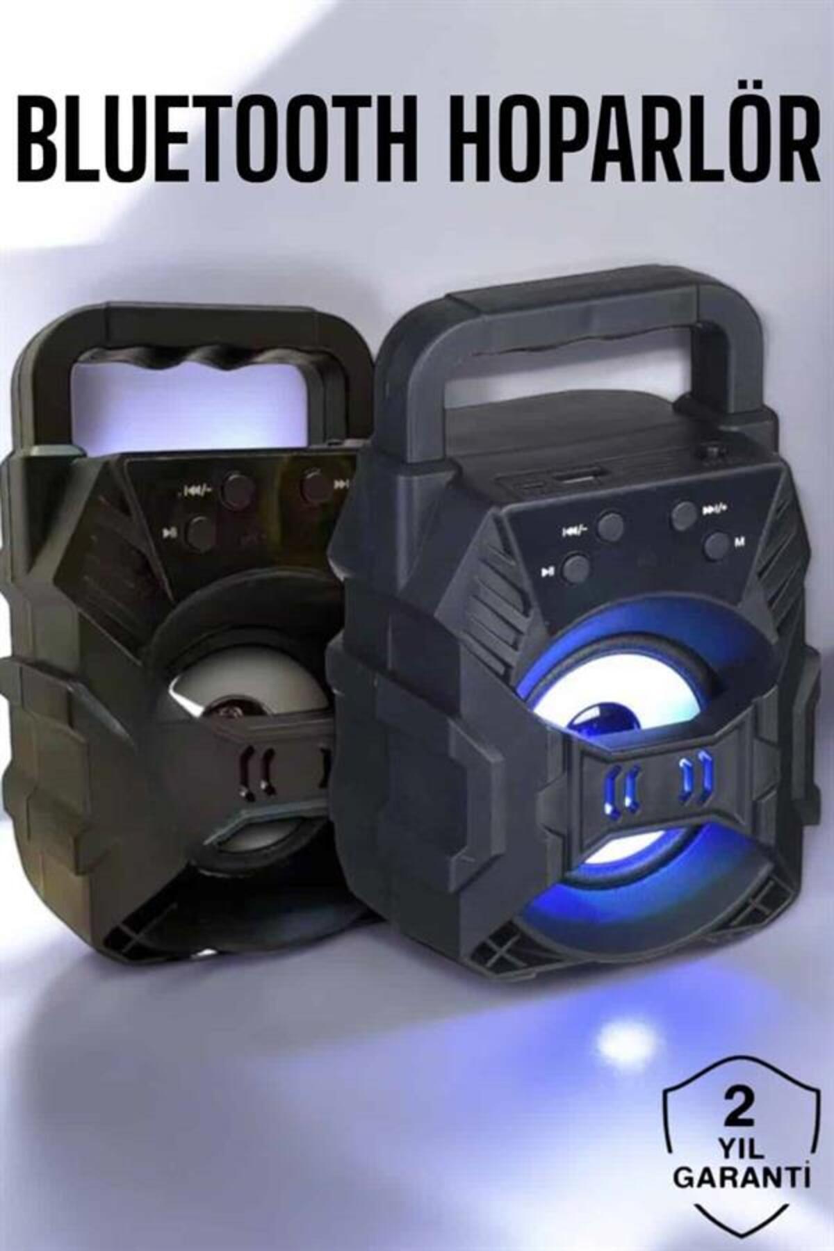 cenk x store Taşınabilir Bluetooth Hoparlör Led Işıklı Uzun Pil Ömrü