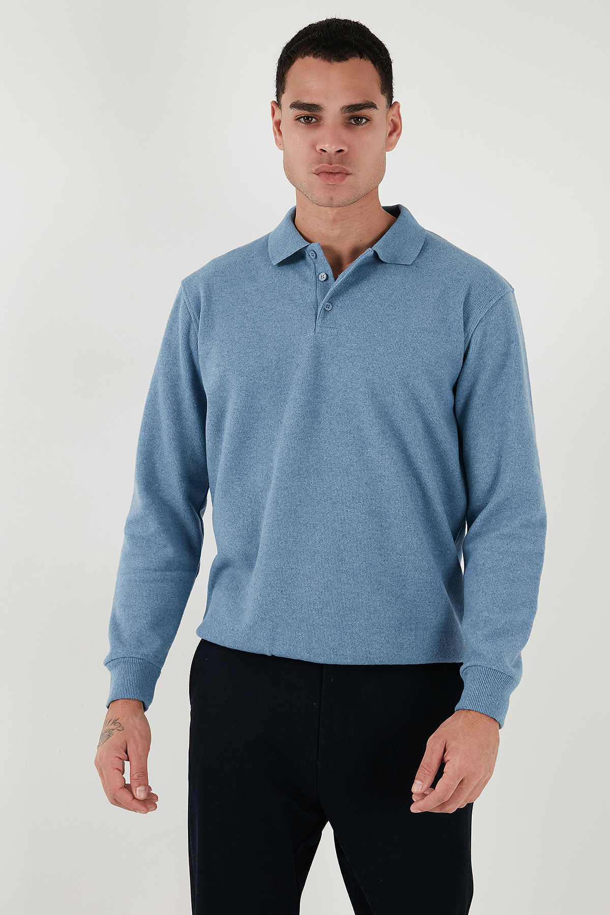 Buratti Pamuk Karışımlı Regular Fit Polo Yaka Kazak Erkek POLO YAKA KAZAK 456223 görsel 2