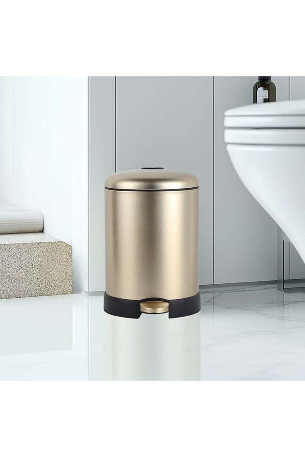 Generic-DANUBE HOME Falcon 5L Pedal Bin with Inner Bucket â€“ Compact Trash Can with Foot Pedal, Removable 1