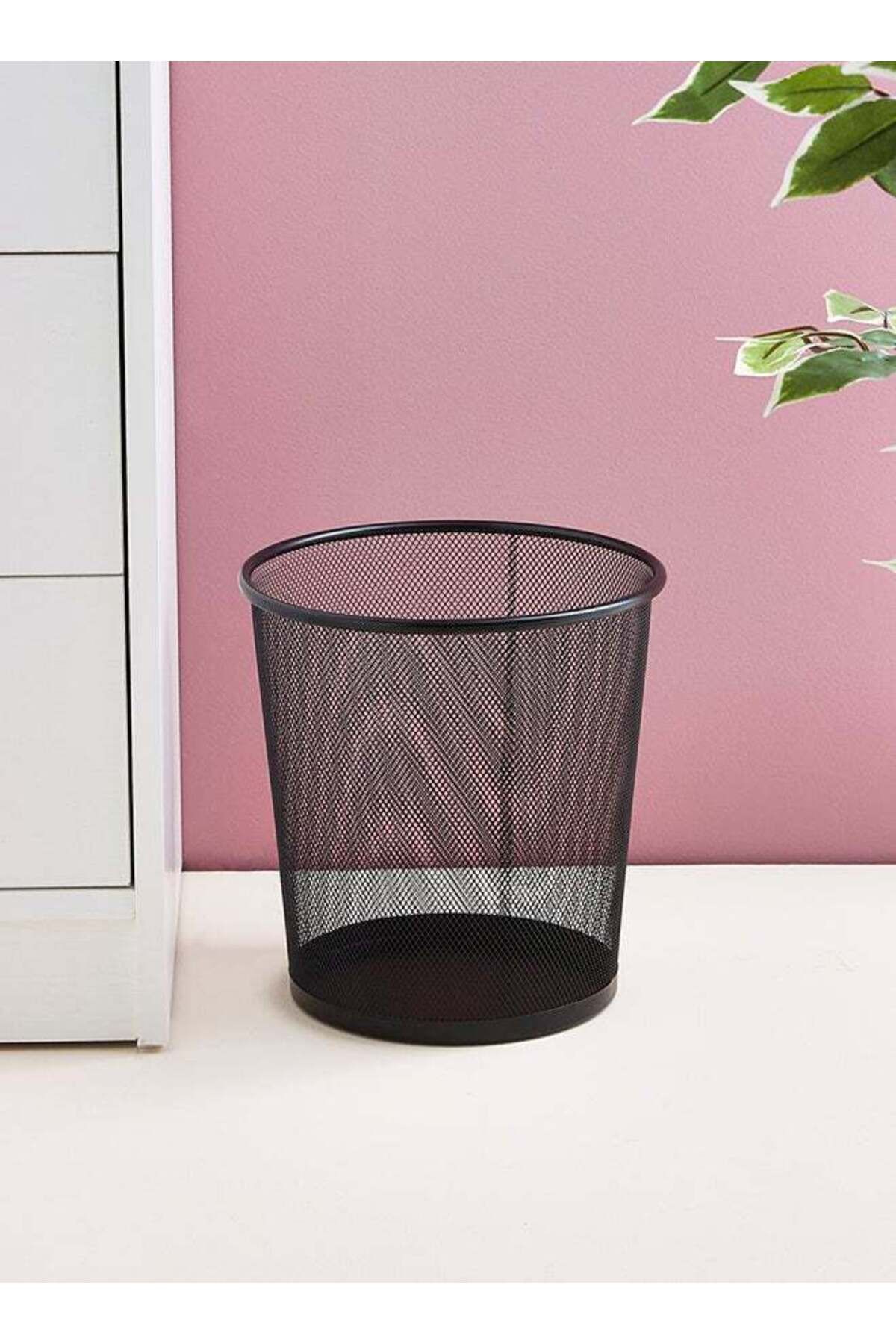 Generic-Home Box Round Recycling Open Top Mesh Trash Can Waste Basket Without Lid For Home, Office, College 1