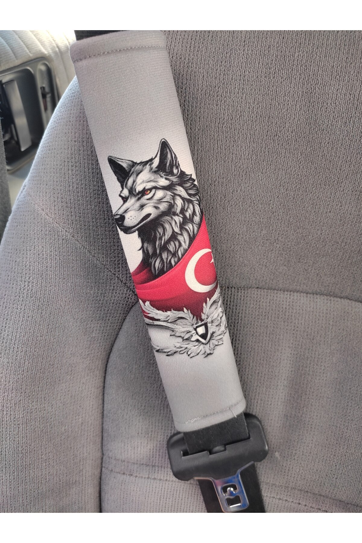 SS Oto 2'li PREMİUM DİGİTAL BASKILI Emniyet KEMERİ Koltuk Kemer Pedi (YUMUŞAK KUMAŞ) (VOLEUR KUMAŞ)