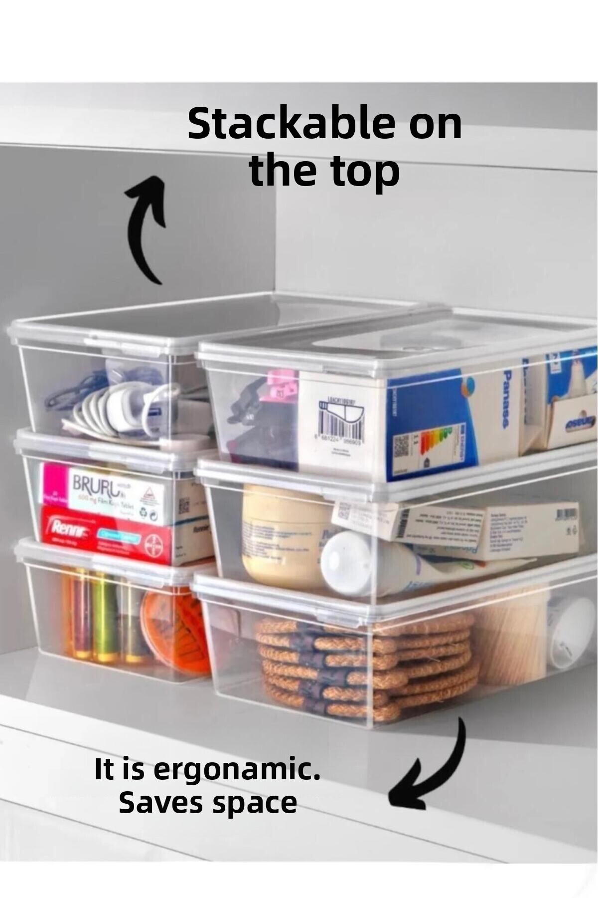 Bayev-15 Pieces of Self-Covered Food Storage Container, 1 Lt, Suitable for Locking Freezer with Lid 3