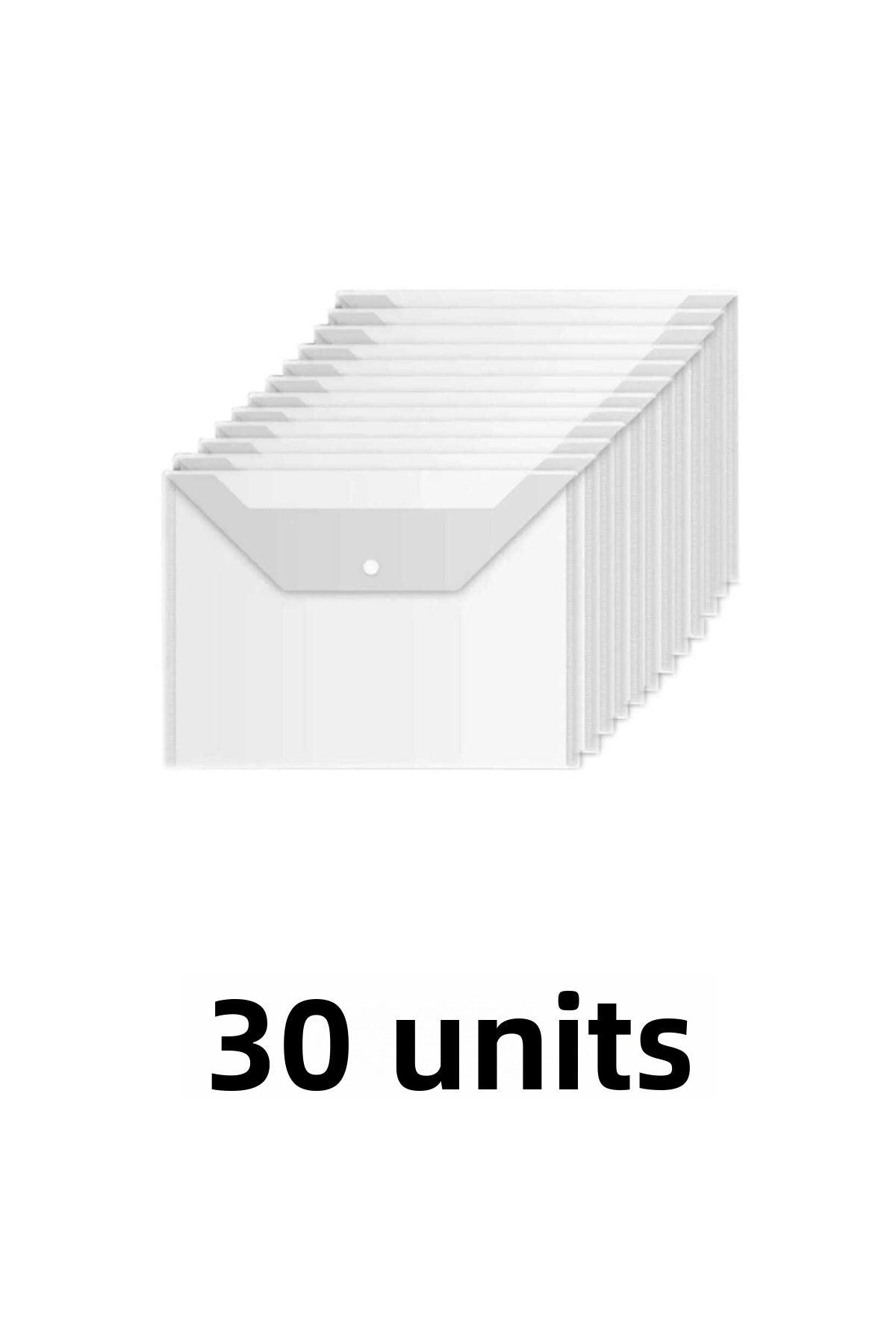 Noki-30 Pieces Transparent A4 Snap Fastener File Envelope File 1