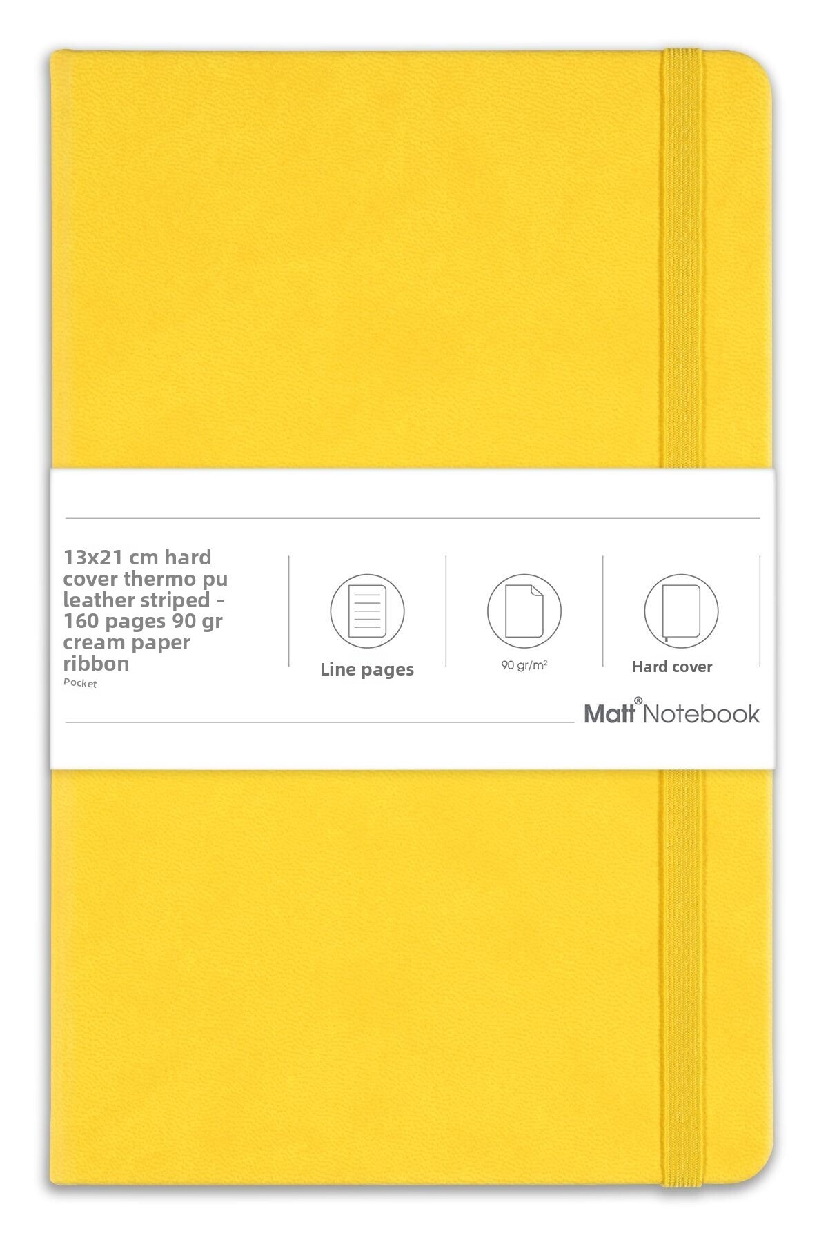 Matt Notebook-13x21 Rubberized Notebook Lined Yellow 4