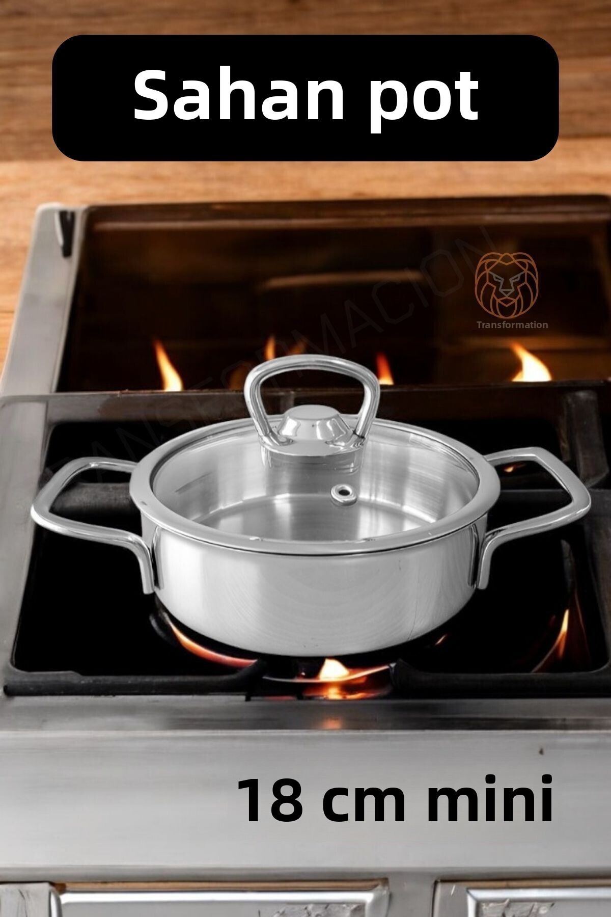 Transformacion-18 cm Mini Stainless Steel Saucepan - with Lid, 720323 1