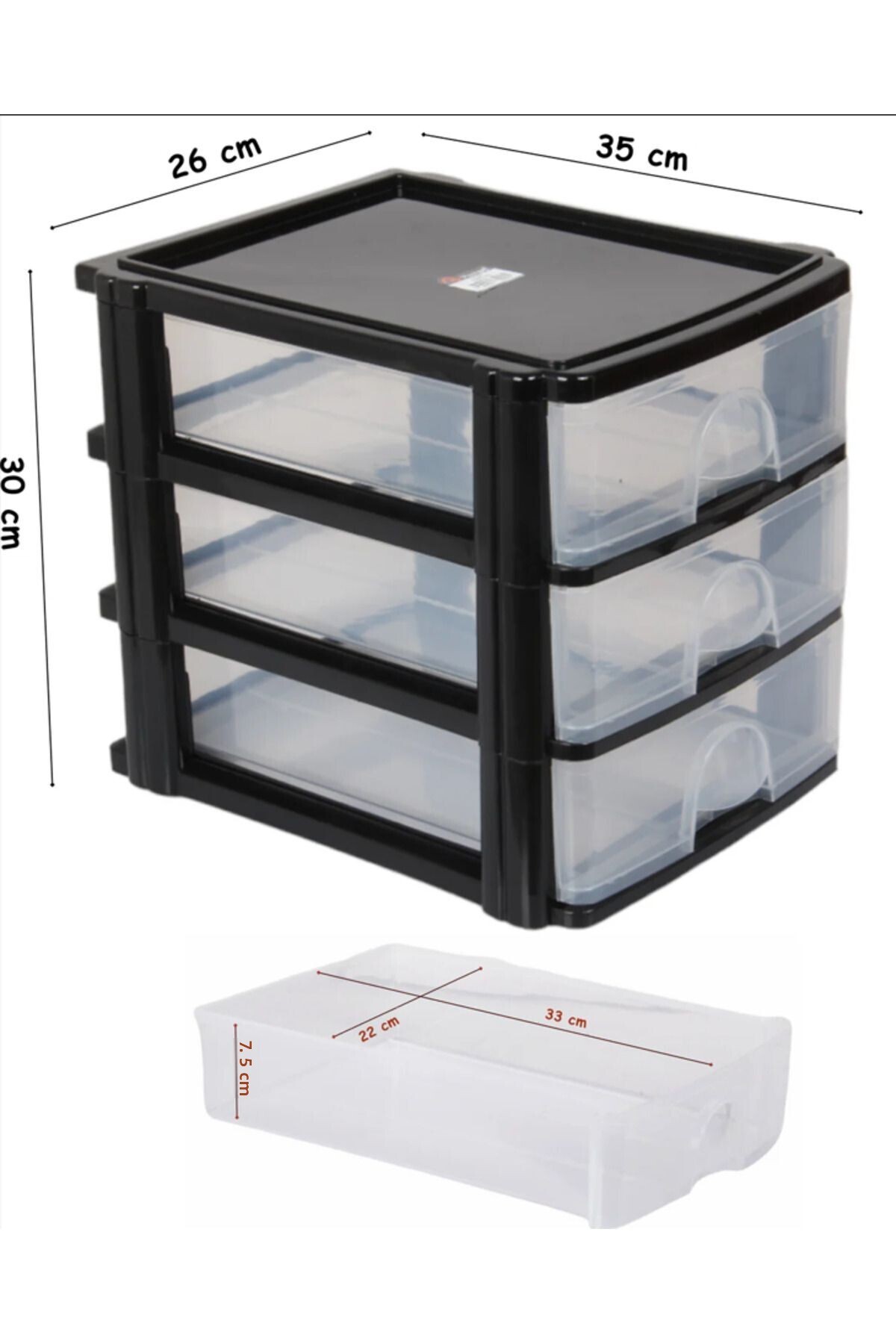 Flash Bazaar-A4 Size 3-Tier Organizer with Storage Drawers 1