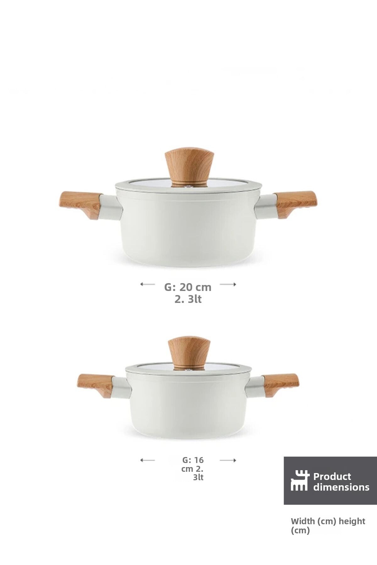 Karaca-x Refika Swiss Crystal Almond Cream Induction Bottom Midi 4dílná sada nádobí 3