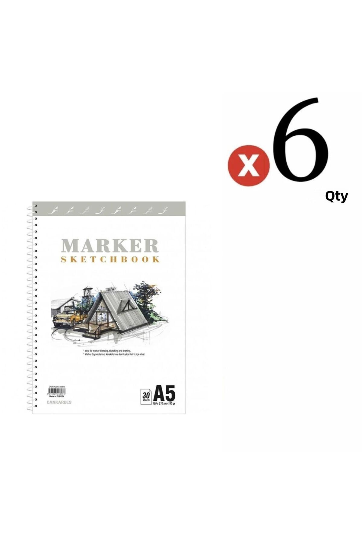 Copic-Marker Notebook Sketchbook A5 30 Sheets6 Pieces SET 1