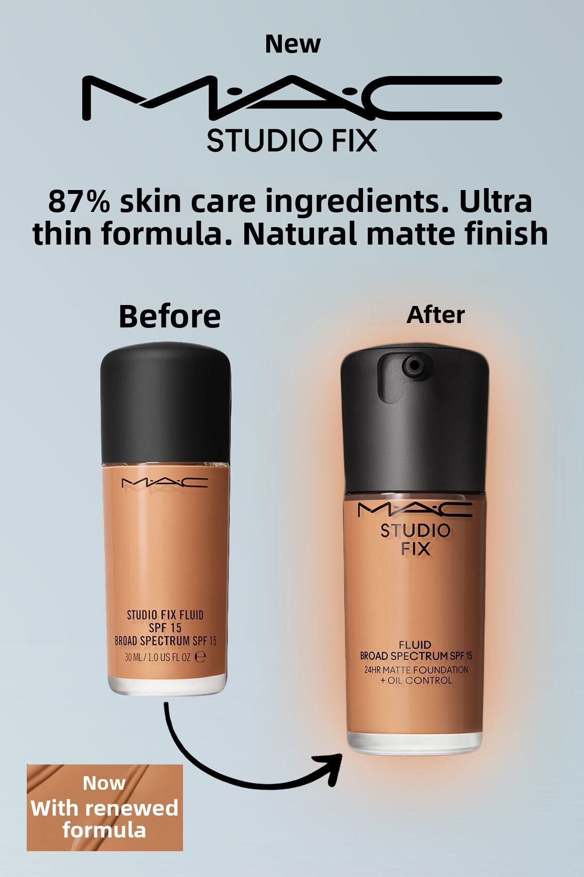 M.A.C-Matte Foundation Lasting up to 24 Hours - Studio Fix Fluid Spf15 - Color: C55 - 30ml 2