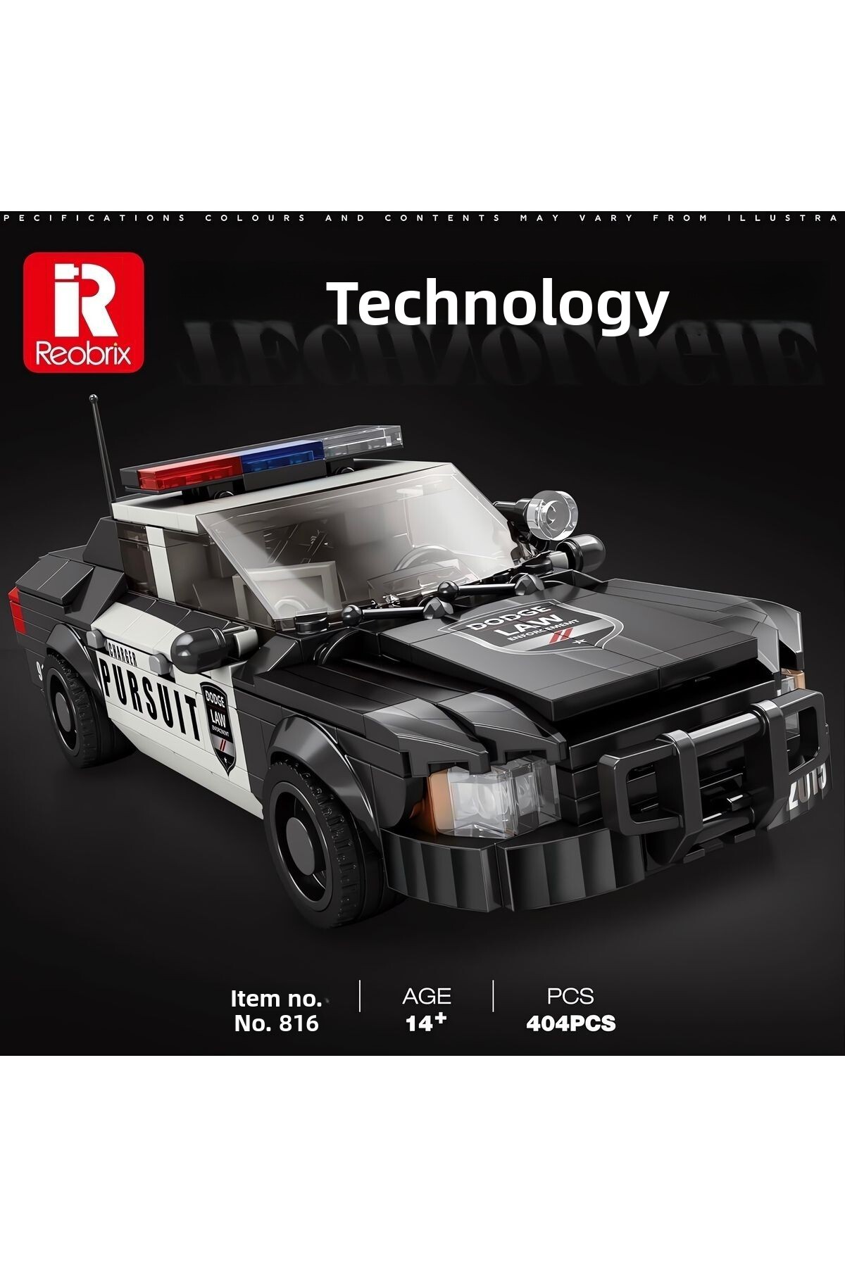 ماشین پلیس داج، کیت ساختمانی بلوک فنی (۴۰۴ قطعه)