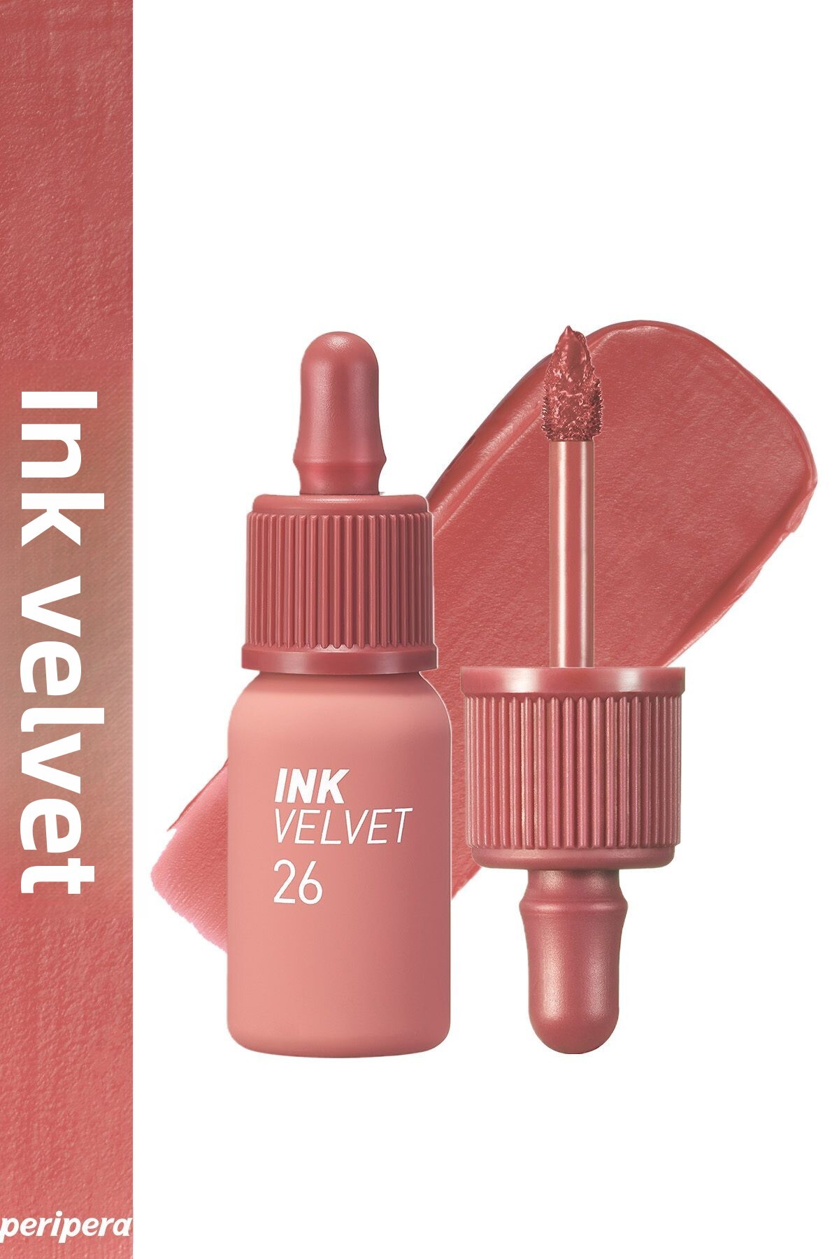 PERIPERA High Pigmented, Velvet Look, Lasting Day Long Tint Peripera Ink Velet (26 Well Made Nude)