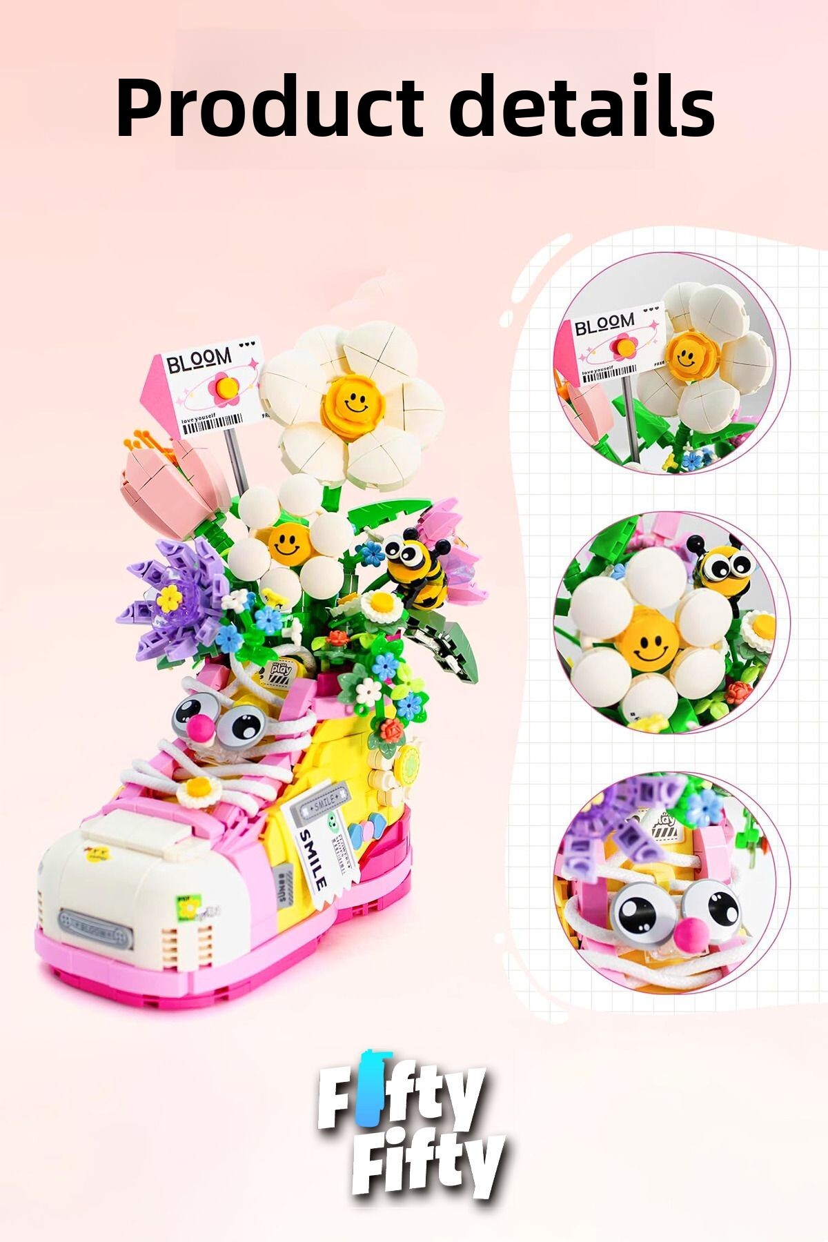 بازیست گلآرایی و گلهای تزئینی و کلکسیونی ۹۹۸ قطعه FF-LZ1351